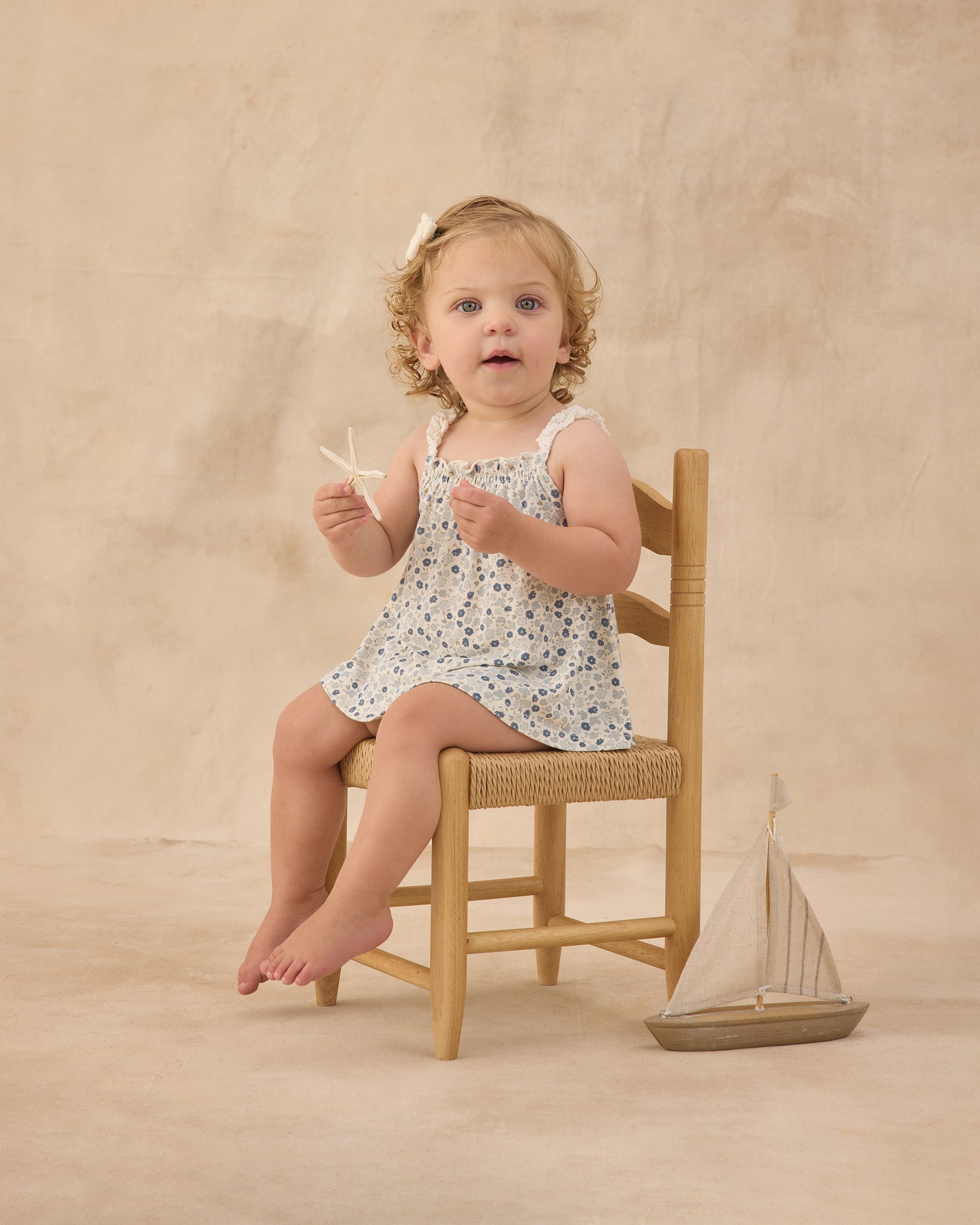 Swing Top & Bloomer Set Blue Ditsy