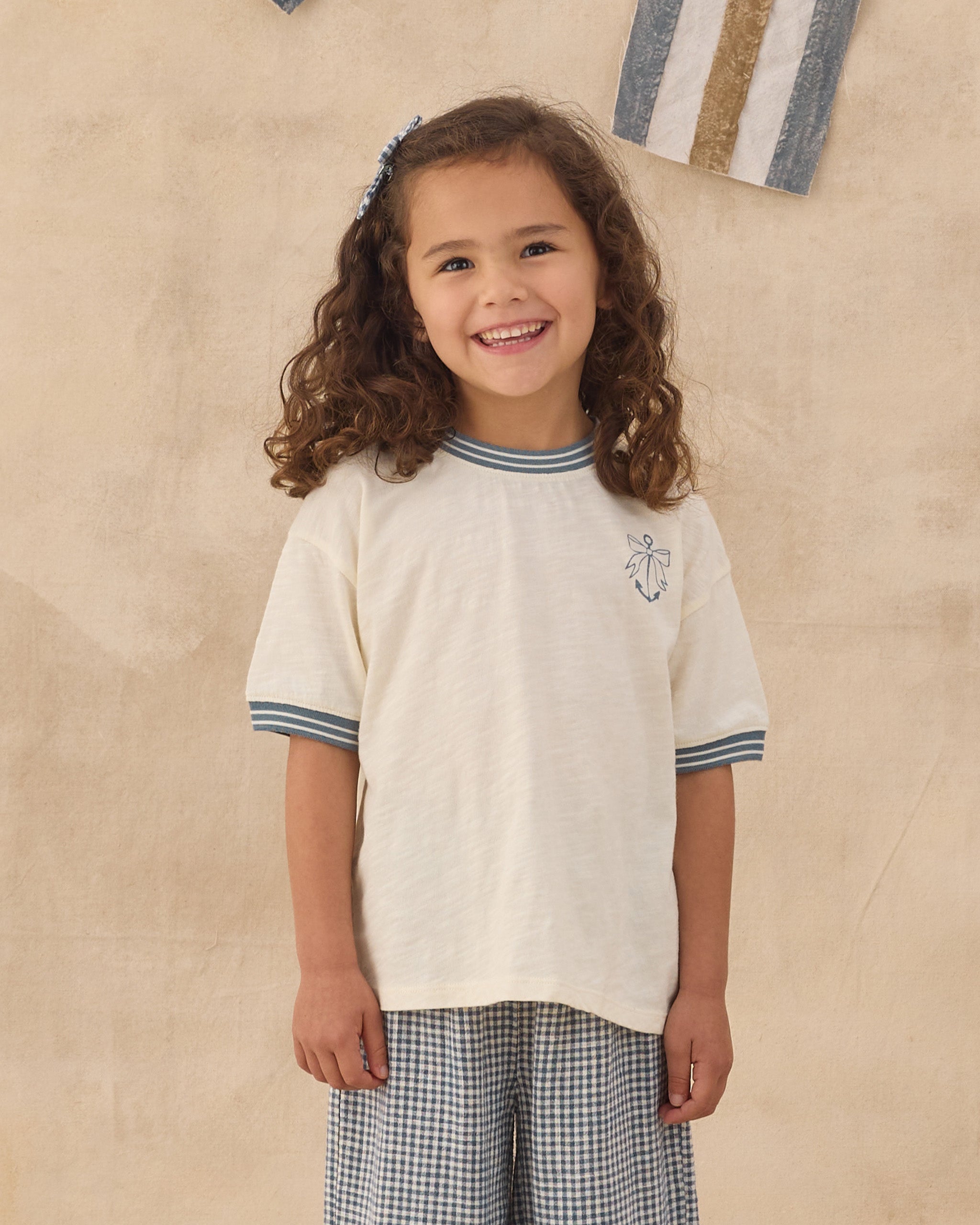 Ringer Tee Anchor Bow