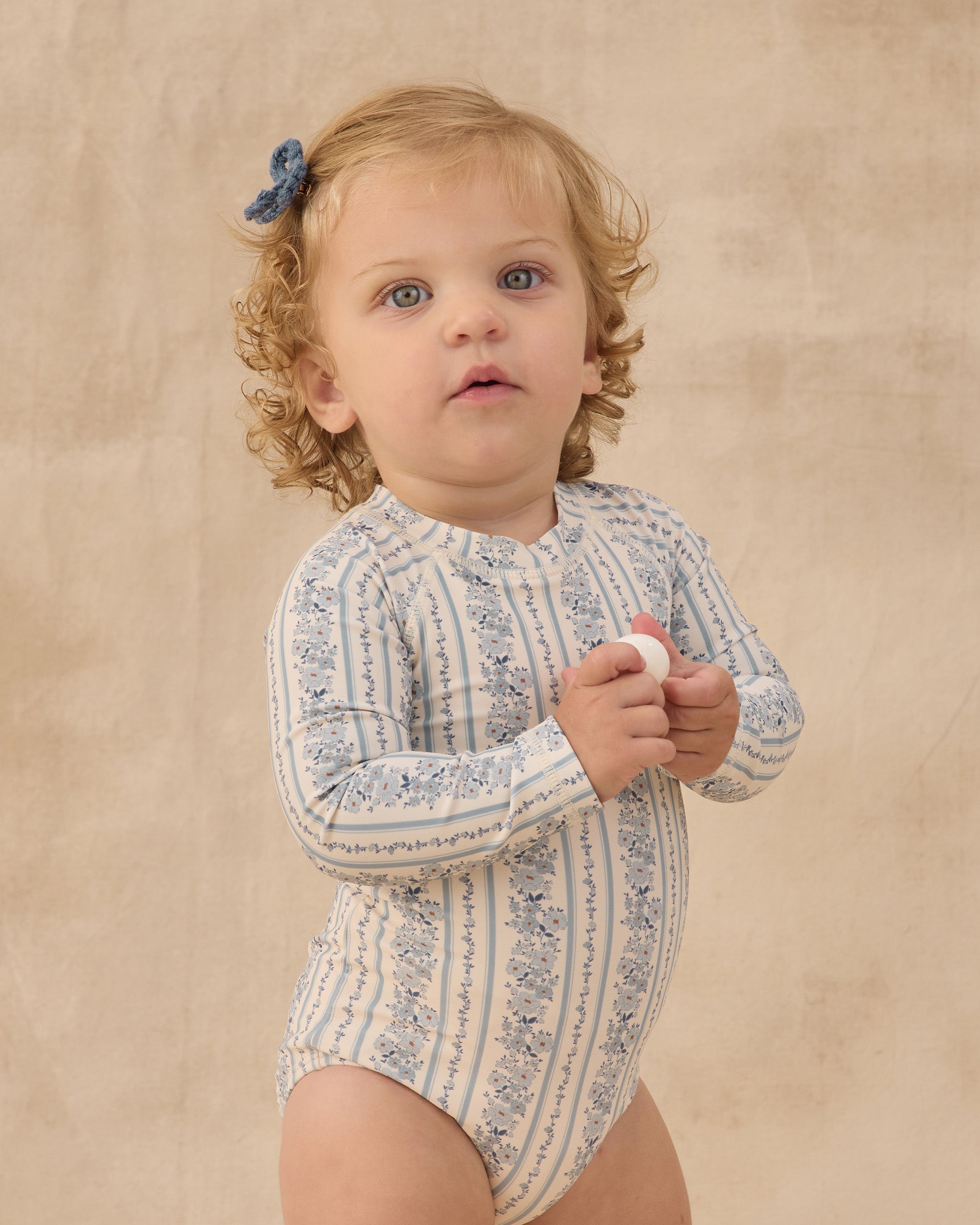 Delphine Rashguard One-Piece Blue Floral