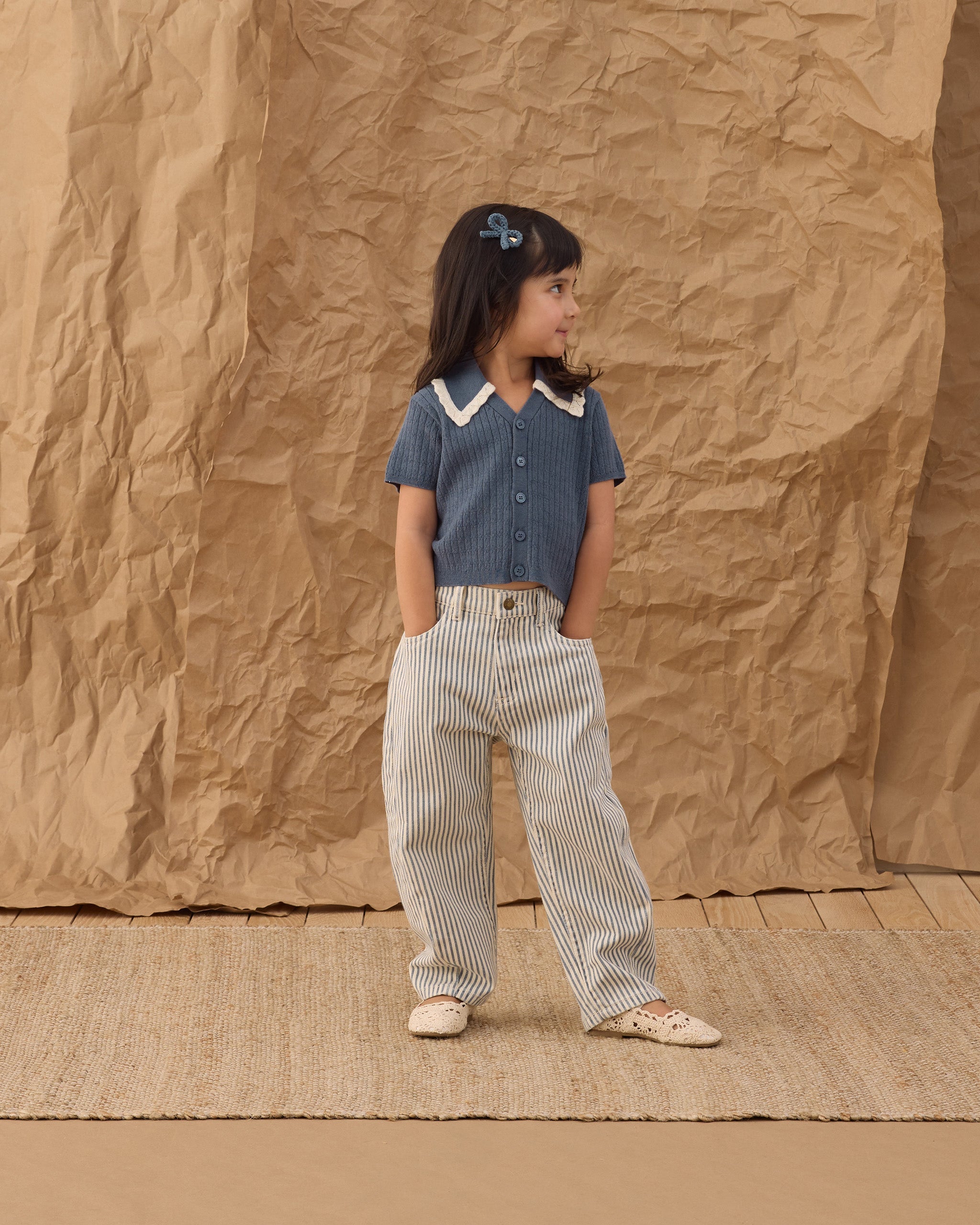 Barrel Pant Railroad Stripe