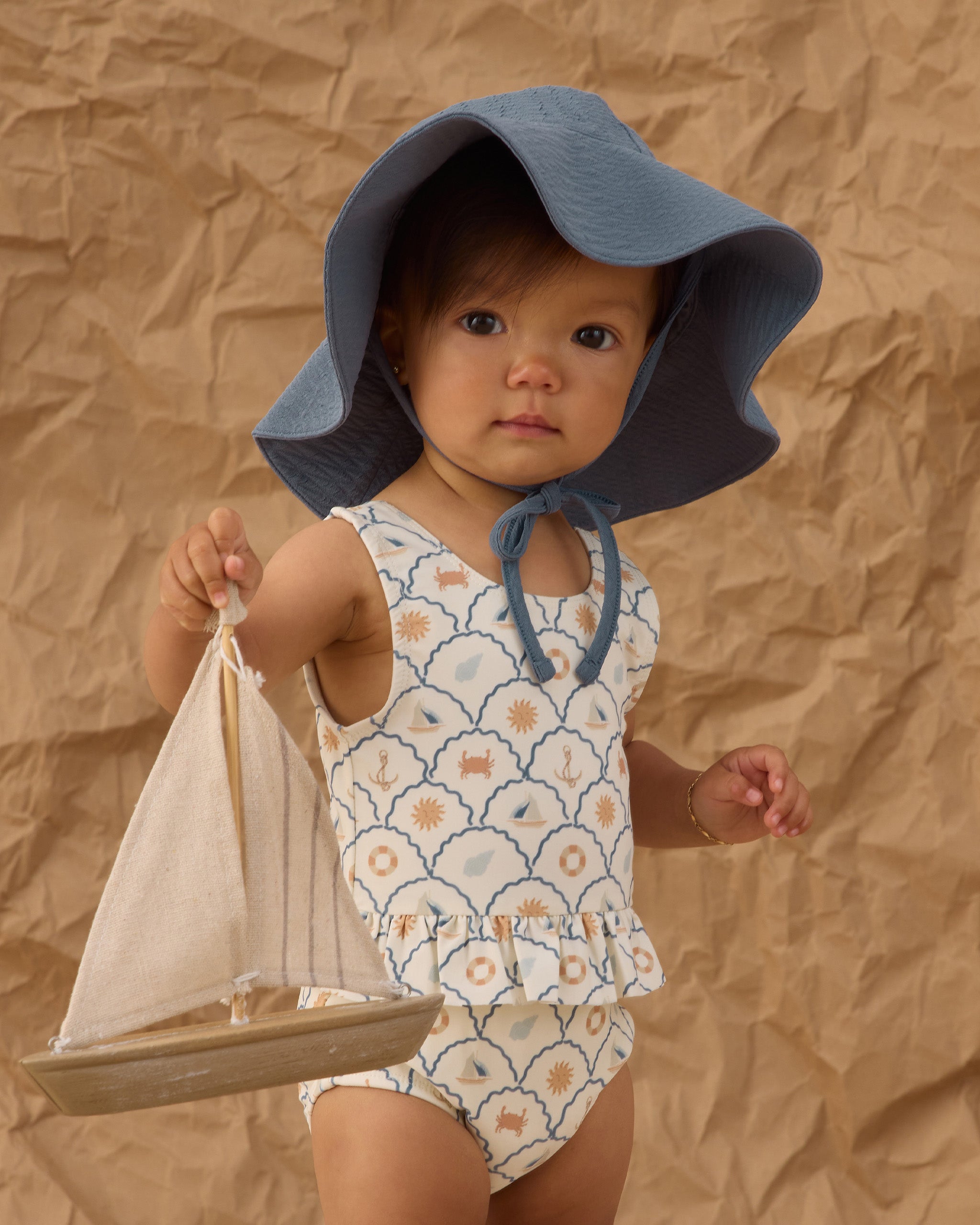 Bonnet de bain souple marin