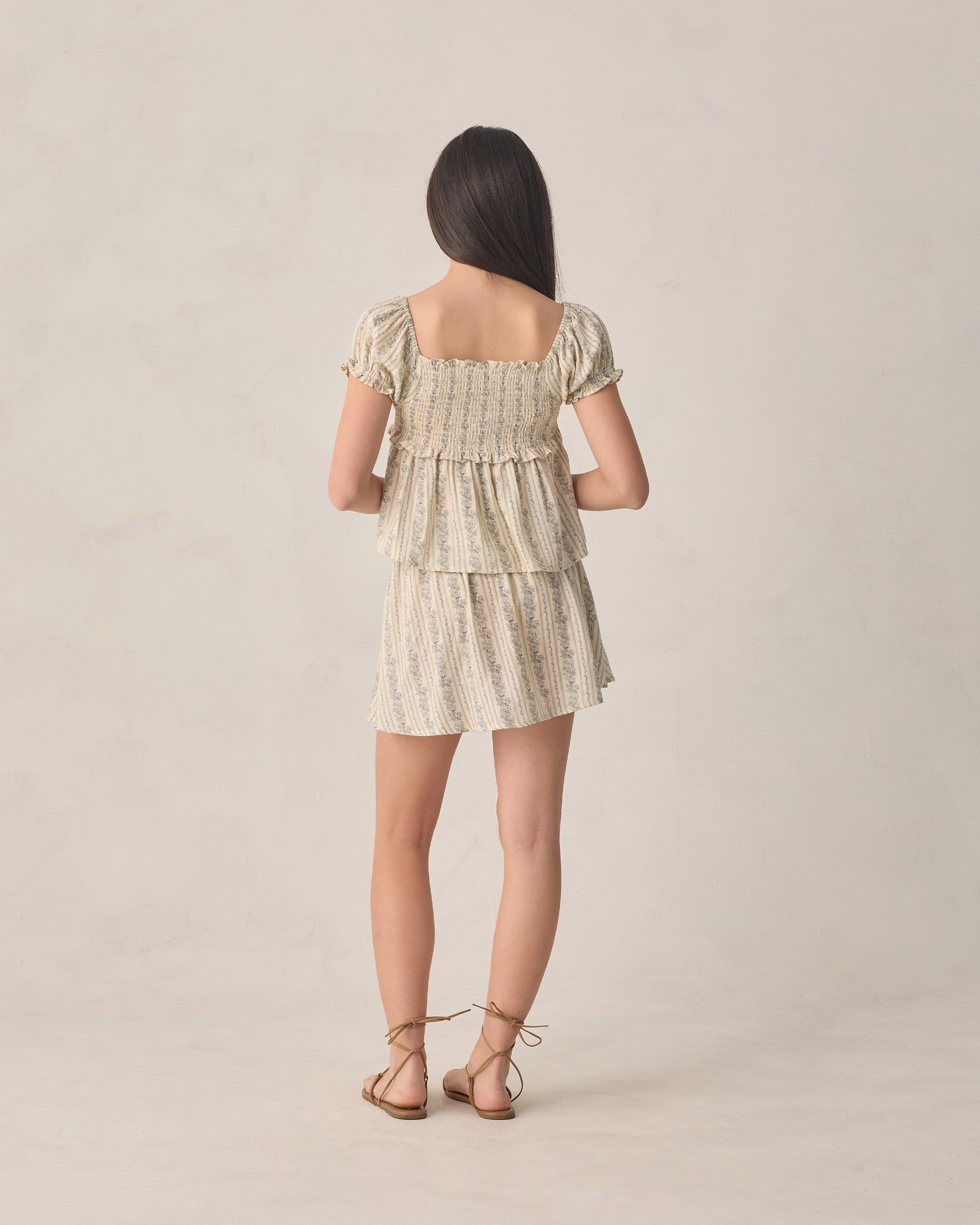 Teen Jubilee Top Blue Floral