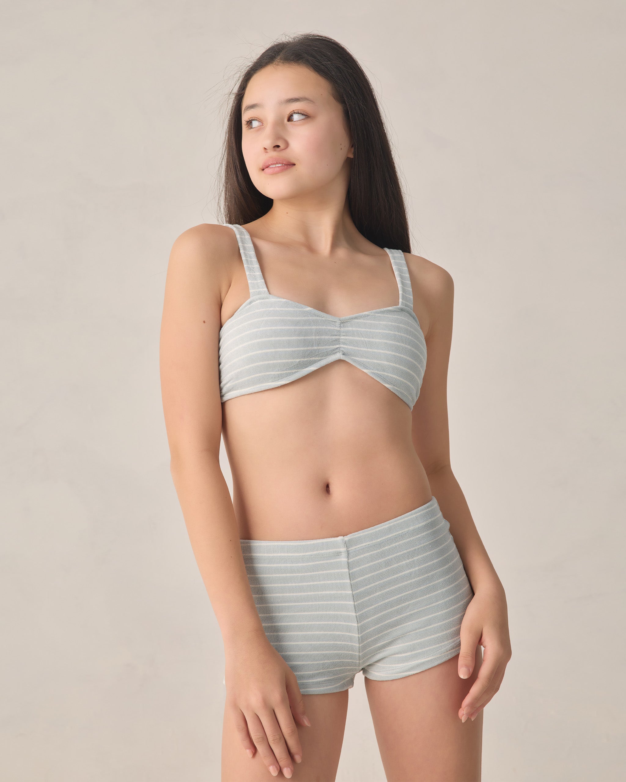 Teen Alaya Bikini Set Seafoam Stripe