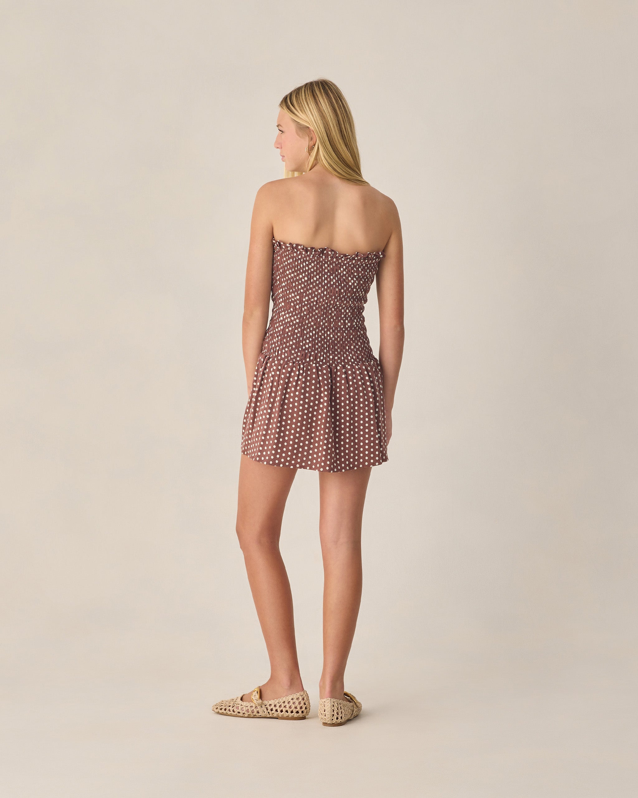 Teen Daria Mini Dress Chocolate Polka Dot