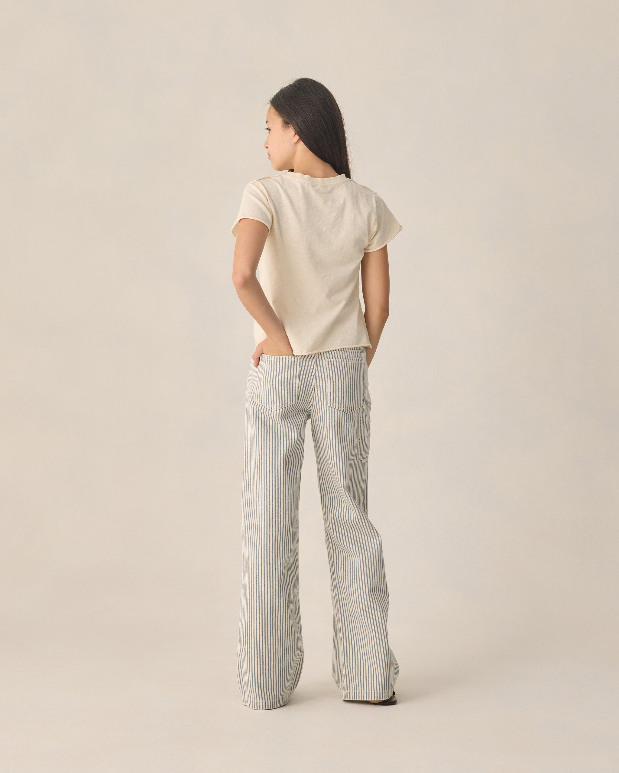 Teen Baggy Wide Leg Pant Railroad Stripe