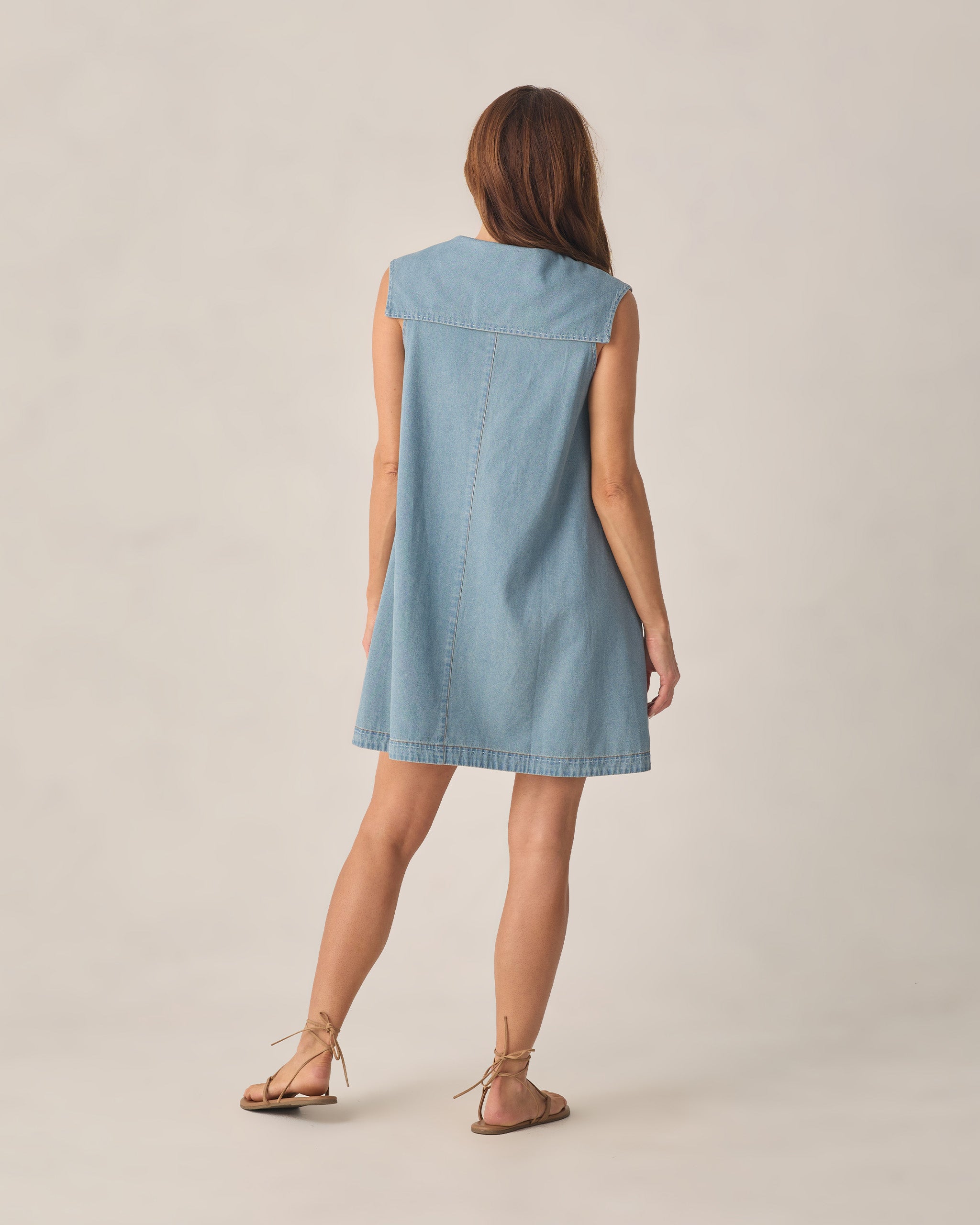 Women's Adria Dress Washed Blue