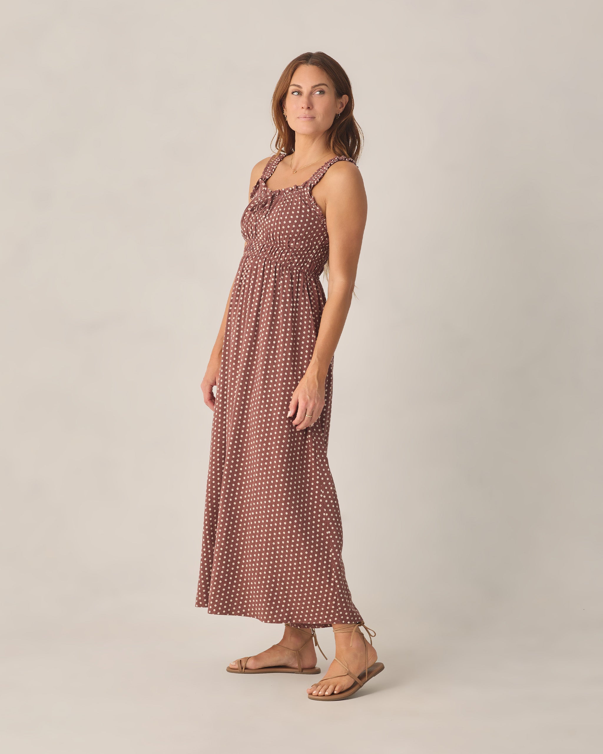 Women's Jane Dress Chocolate Polka Dot