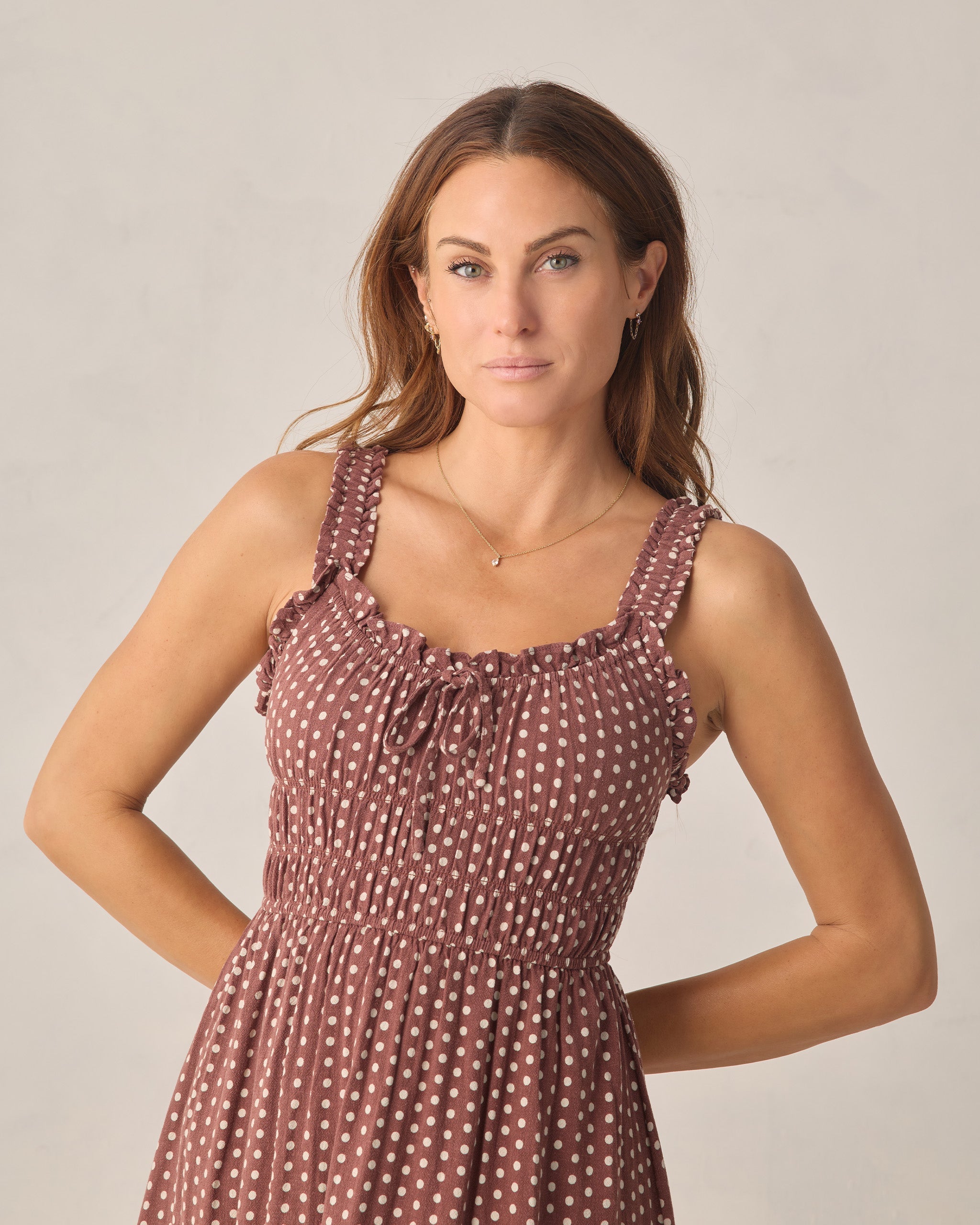 Women's Jane Dress Chocolate Polka Dot