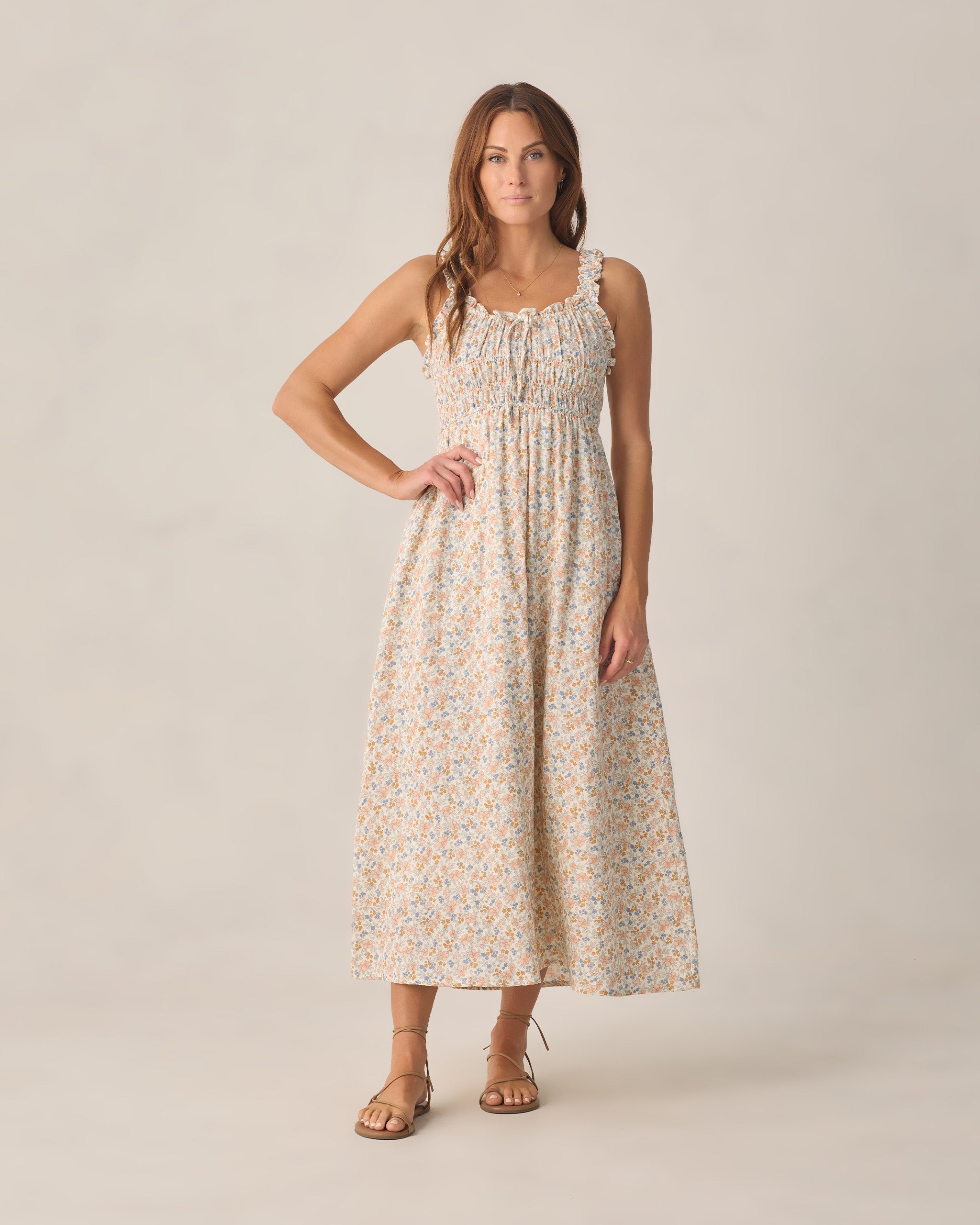 Robe Jane pour femme, champ de fleurs