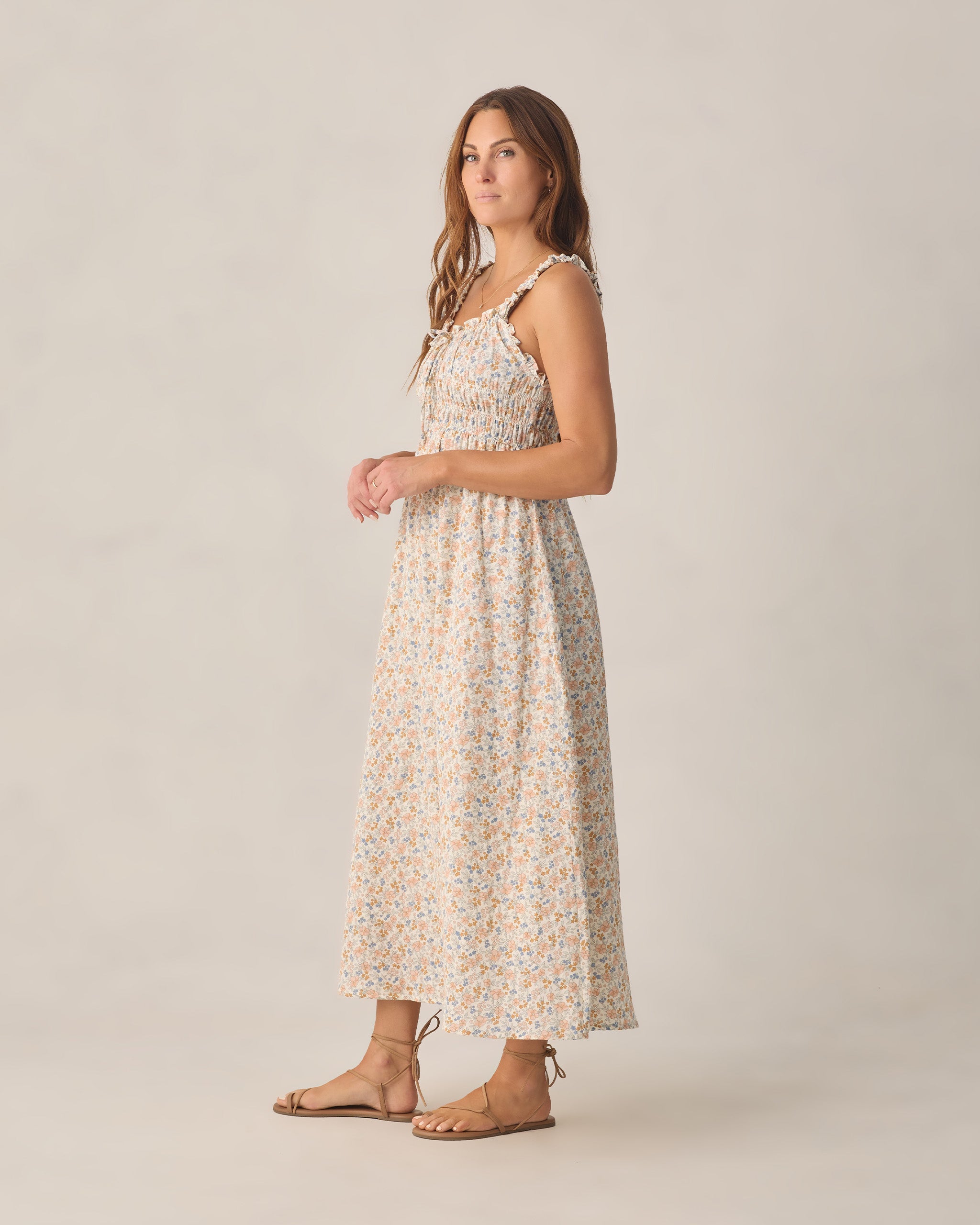 Robe Jane pour femme, champ de fleurs