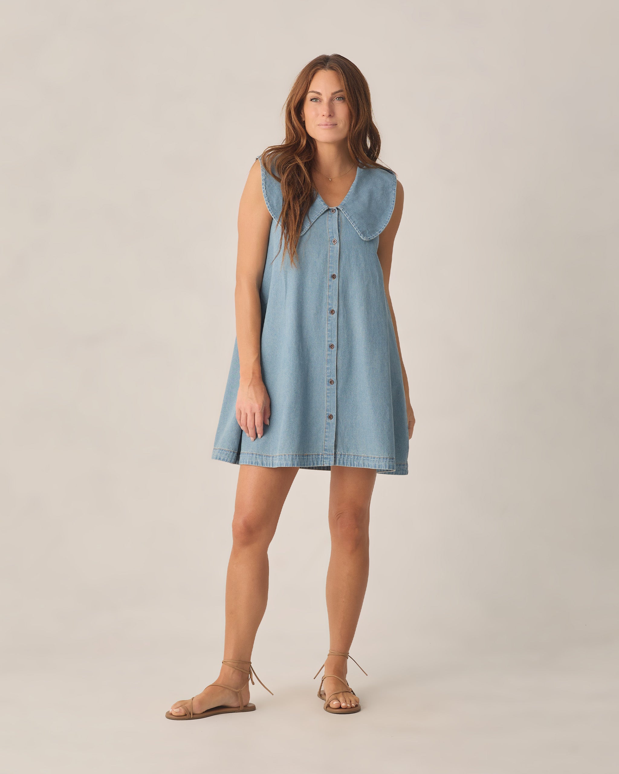Women's Adria Dress Washed Blue
