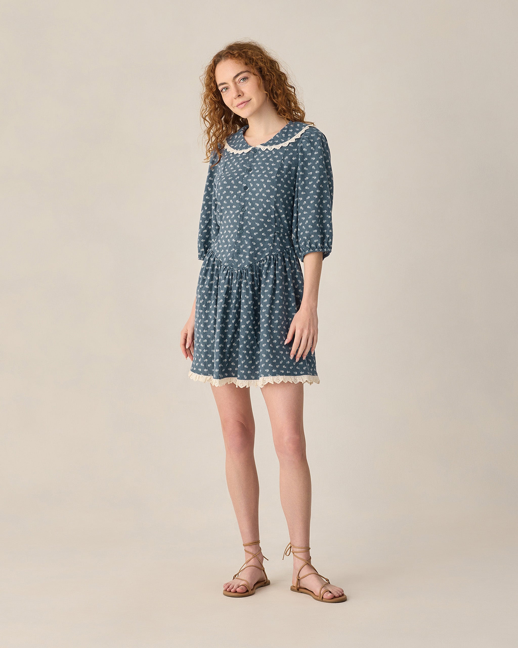 Robe Ginger à petits pois pour femme