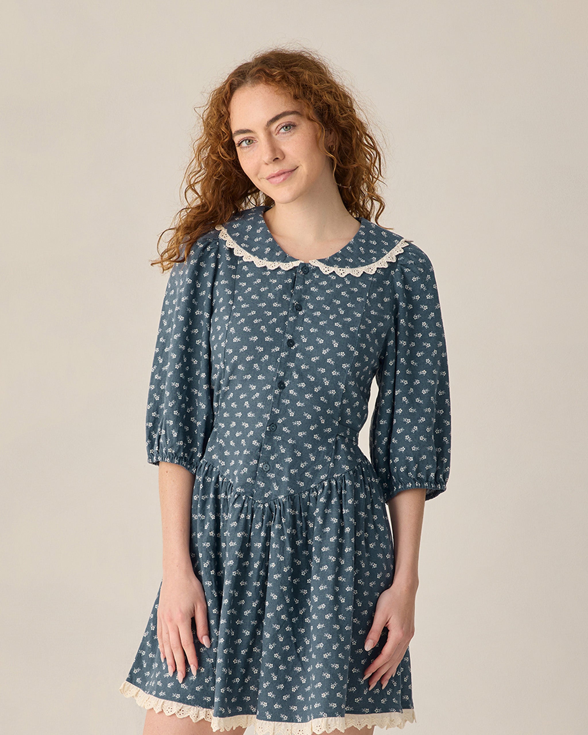 Robe Ginger à petits pois pour femme