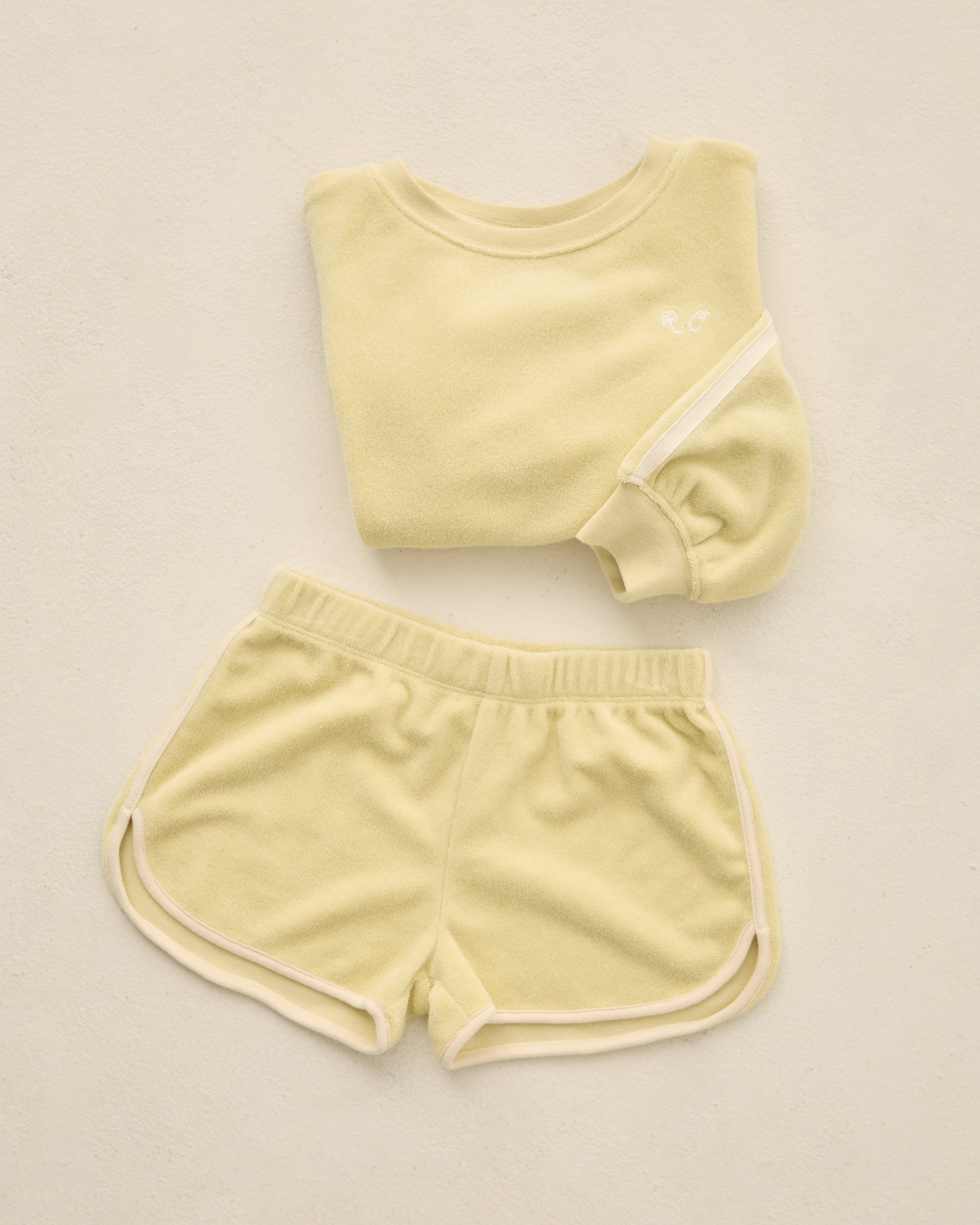 Track Short Citron - Rylee + Cru | Kids Clothes | Trendy Baby Clothes | Modern Infant Outfits |