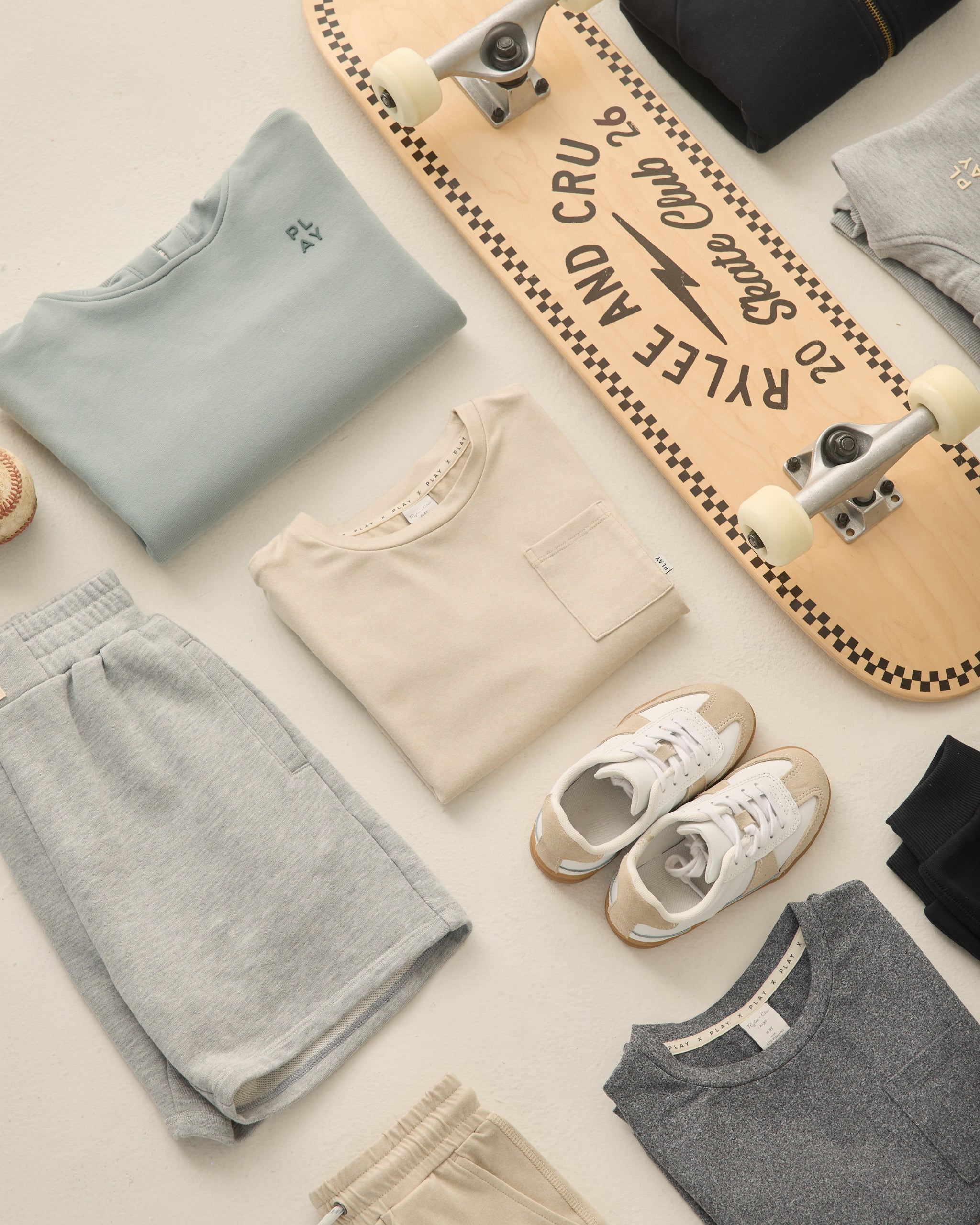 Cove Essential Pocket Tee Heathered Pebble - Rylee + Cru | Kids Clothes | Trendy Baby Clothes | Modern Infant Outfits |