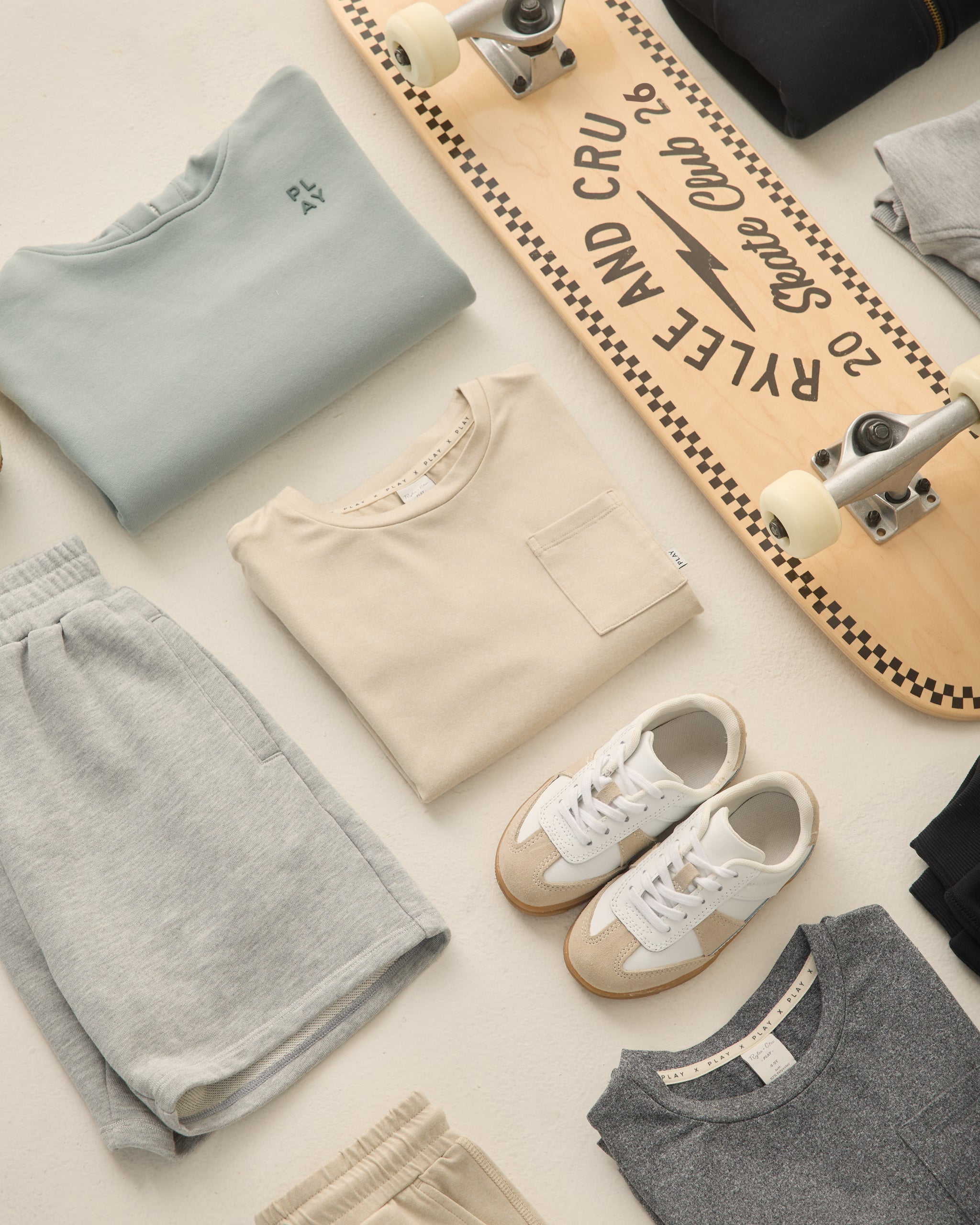 Boxing Short Heathered Grey - Rylee + Cru | Kids Clothes | Trendy Baby Clothes | Modern Infant Outfits |