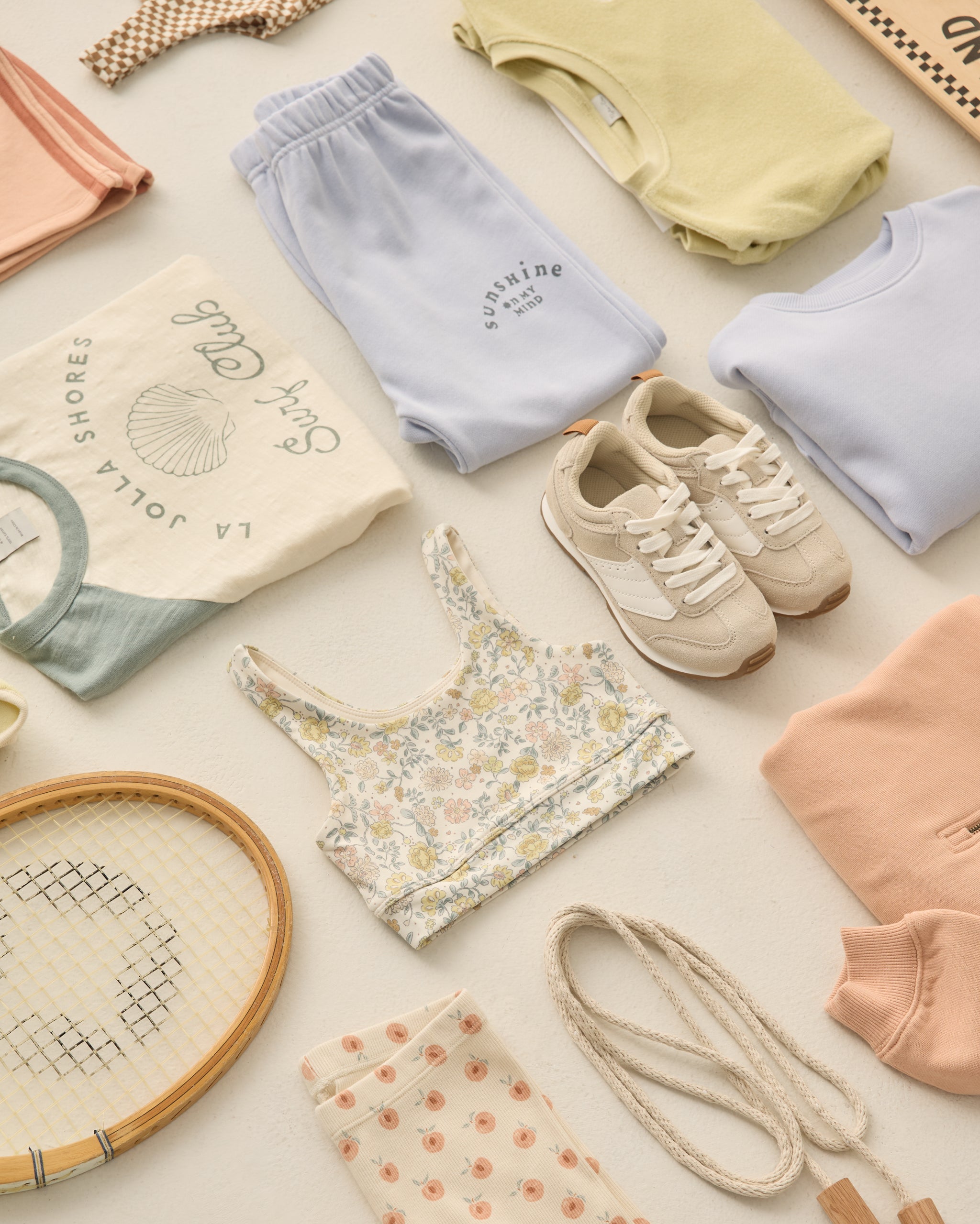 Swift Sports Bra Citron Bloom - Rylee + Cru | Kids Clothes | Trendy Baby Clothes | Modern Infant Outfits |