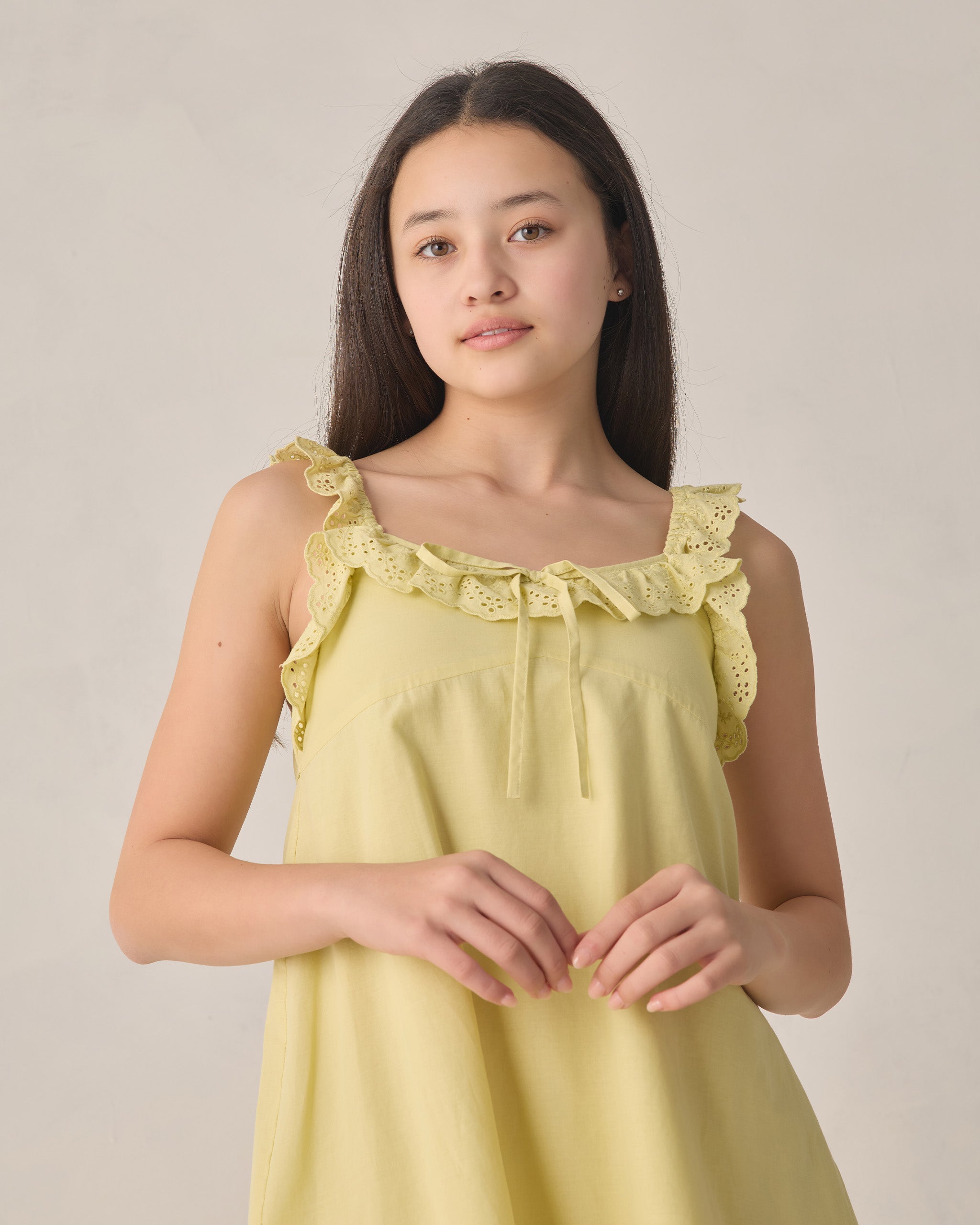 Teen Ida Mini Dress Citron - Rylee + Cru | Kids Clothes | Trendy Baby Clothes | Modern Infant Outfits |