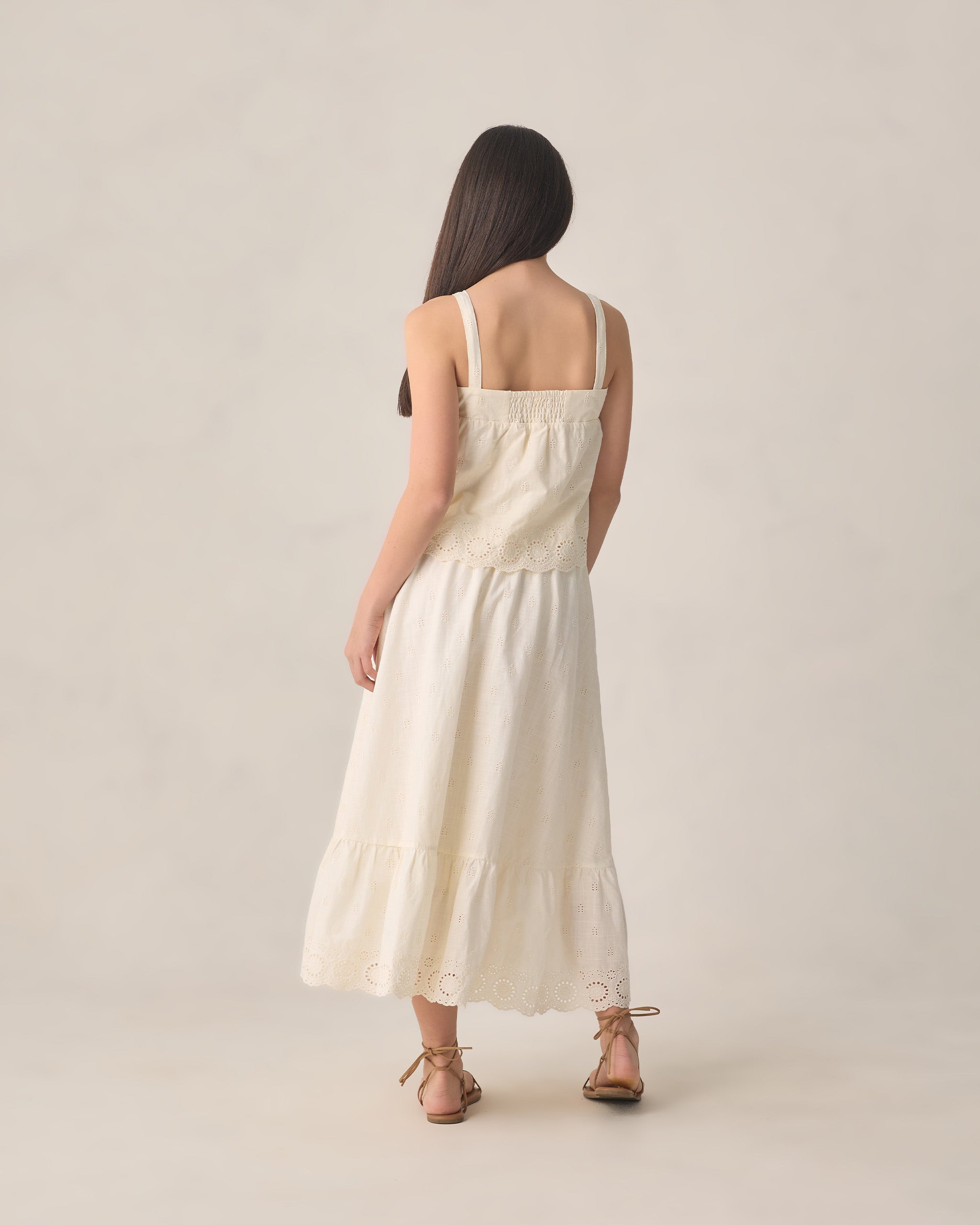 Teen Rose Maxi Skirt Ivory - Rylee + Cru | Kids Clothes | Trendy Baby Clothes | Modern Infant Outfits |