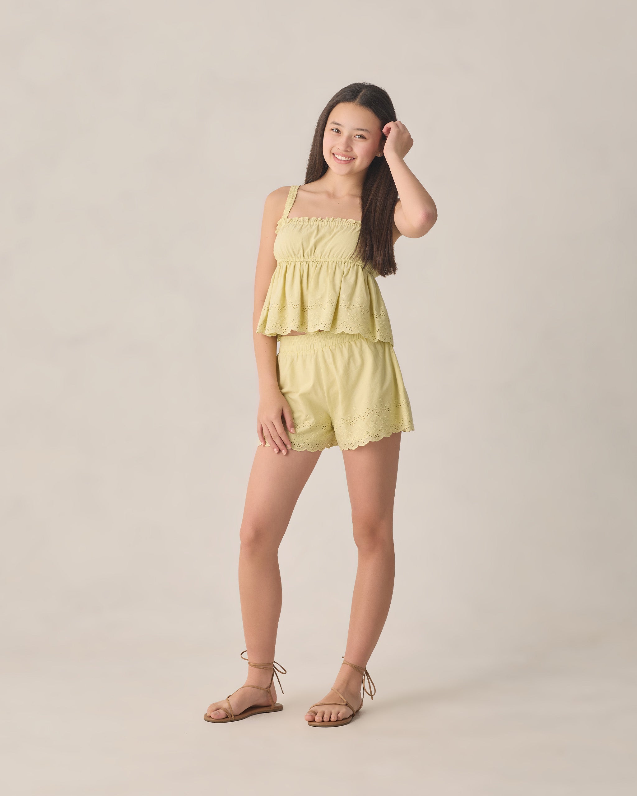 Teen Remi Shorts Citron - Rylee + Cru | Kids Clothes | Trendy Baby Clothes | Modern Infant Outfits |