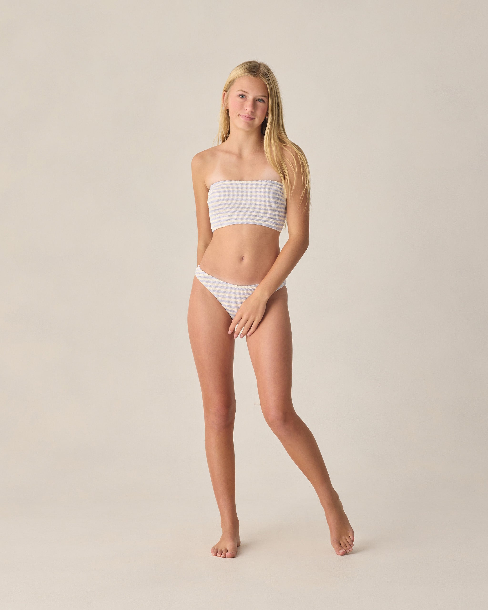 Teen Tube Top Bikini Periwinkle Stripe - Rylee + Cru | Kids Clothes | Trendy Baby Clothes | Modern Infant Outfits |