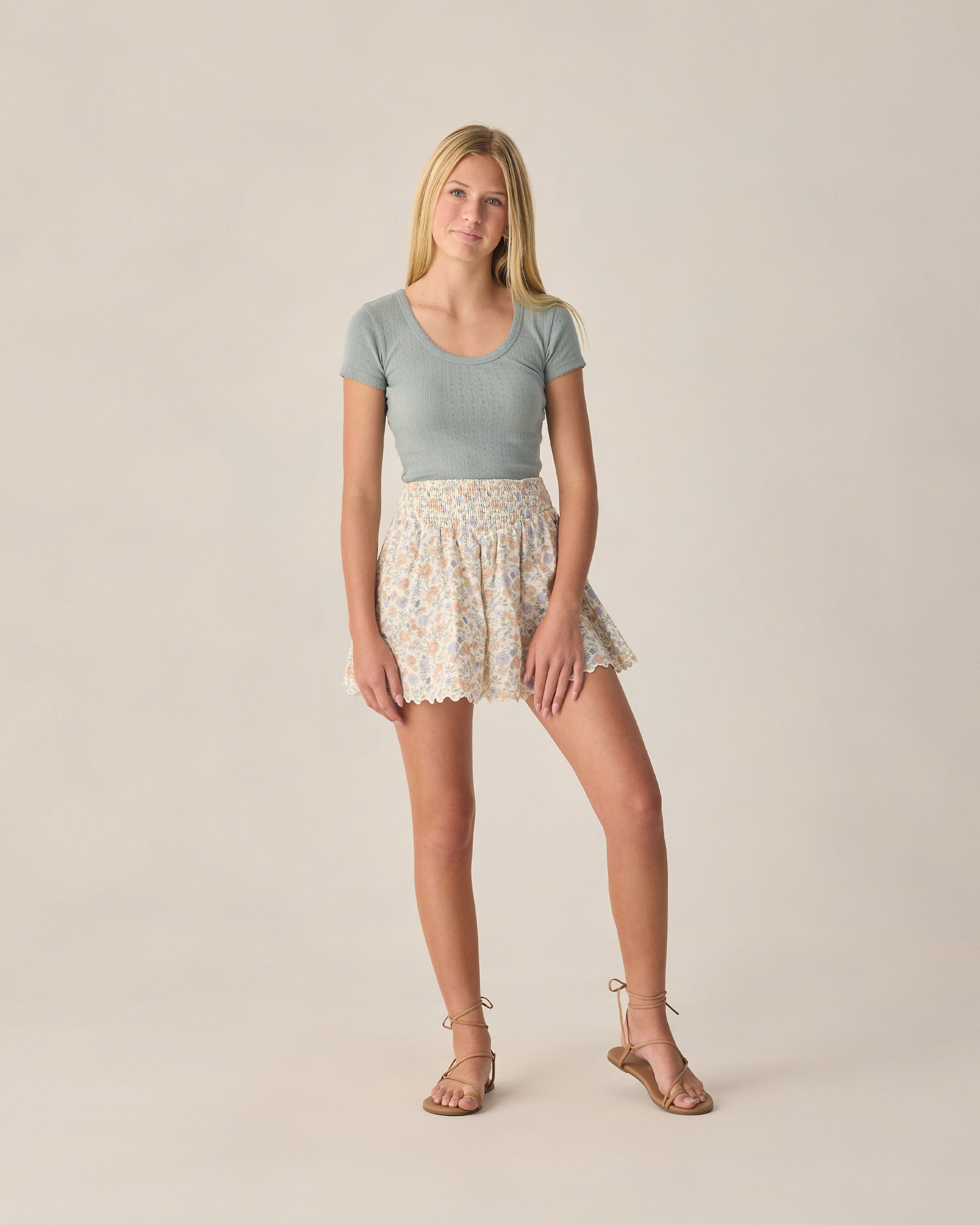 Teen Pointelle Jersey Sea Green - Rylee + Cru | Kids Clothes | Trendy Baby Clothes | Modern Infant Outfits |