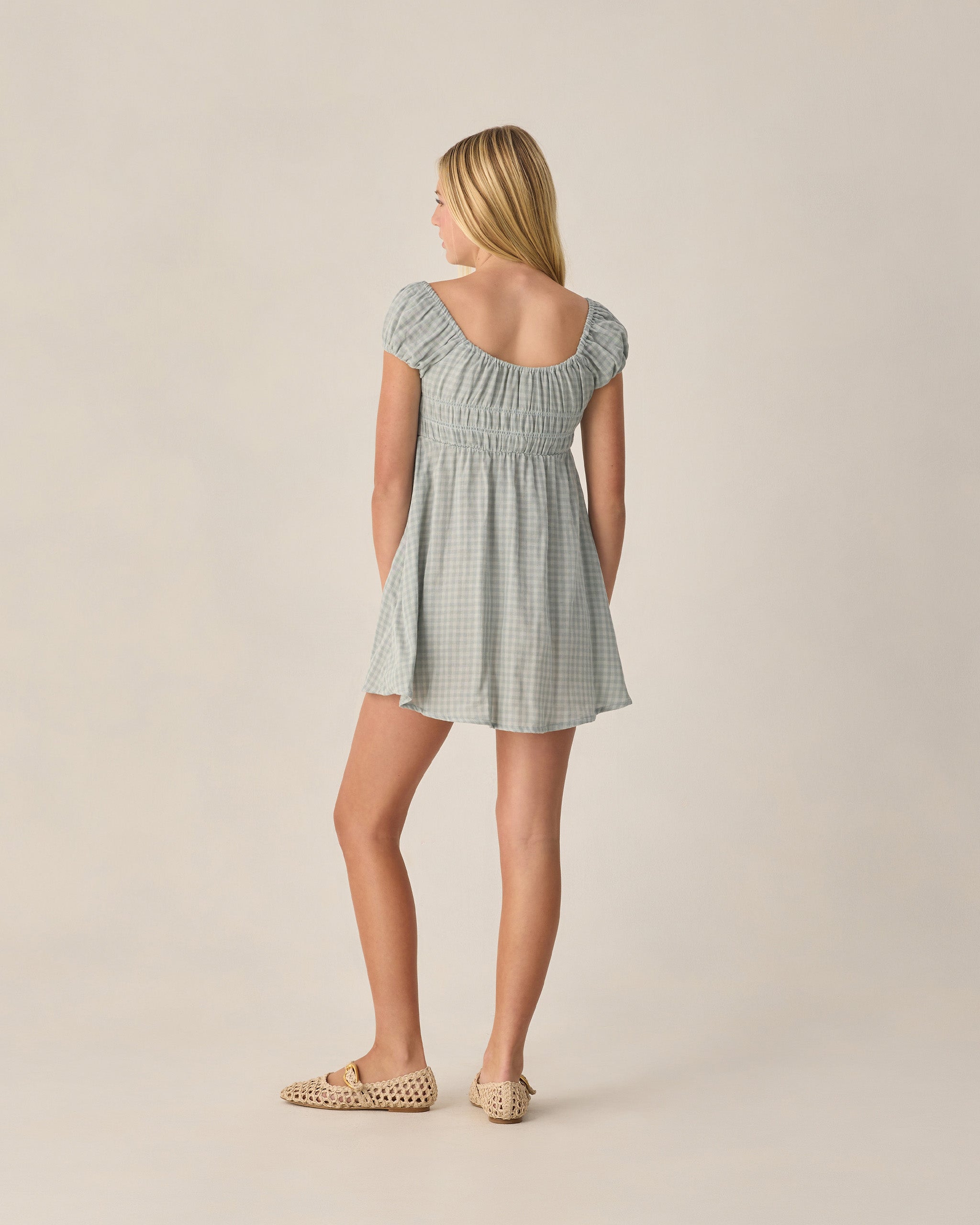 Teen Joya Dress Green Gingham - Rylee + Cru | Kids Clothes | Trendy Baby Clothes | Modern Infant Outfits |