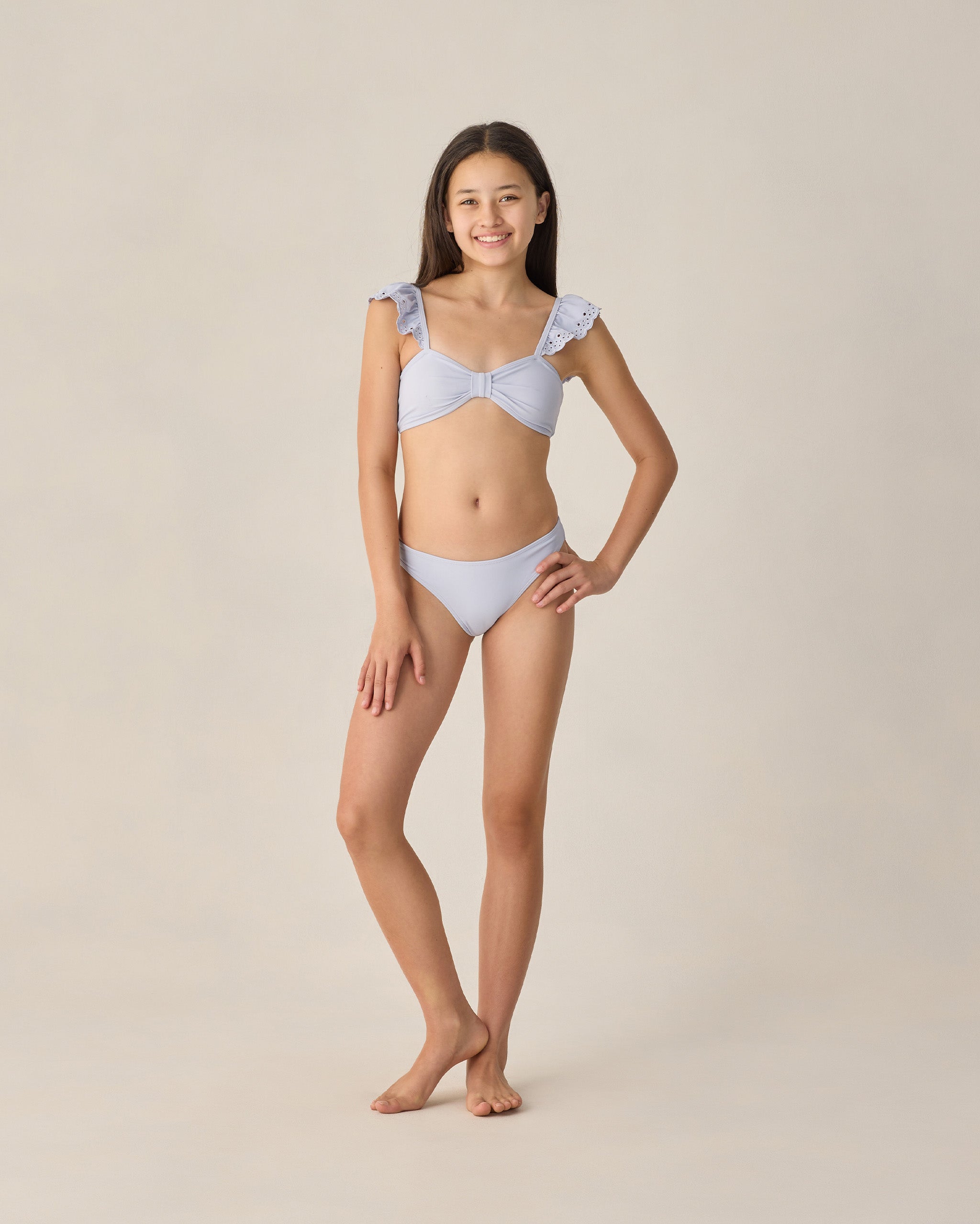 Teen Ruffle Bandeau Bikini Set Periwinkle - Rylee + Cru | Kids Clothes | Trendy Baby Clothes | Modern Infant Outfits |