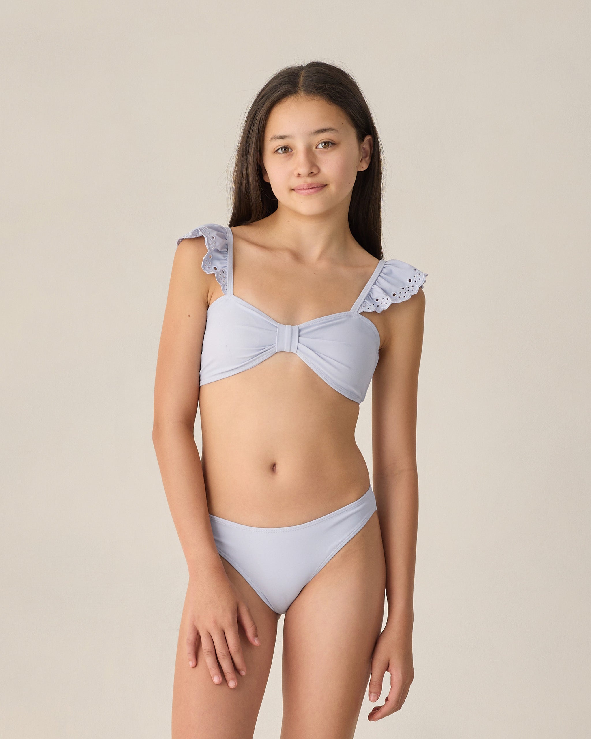 Teen Ruffle Bandeau Bikini Set Periwinkle - Rylee + Cru | Kids Clothes | Trendy Baby Clothes | Modern Infant Outfits |
