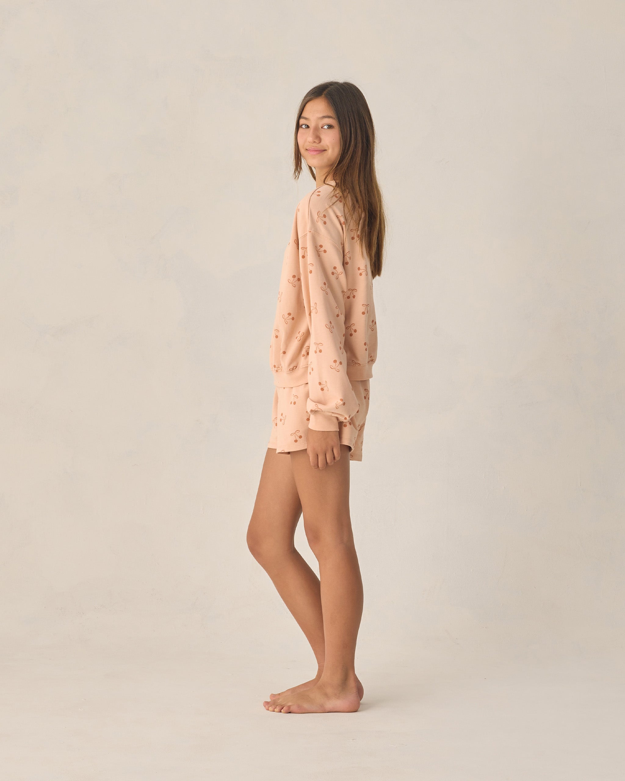 Teen Summer Terry Set Cherry Bows - Rylee + Cru | Kids Clothes | Trendy Baby Clothes | Modern Infant Outfits |