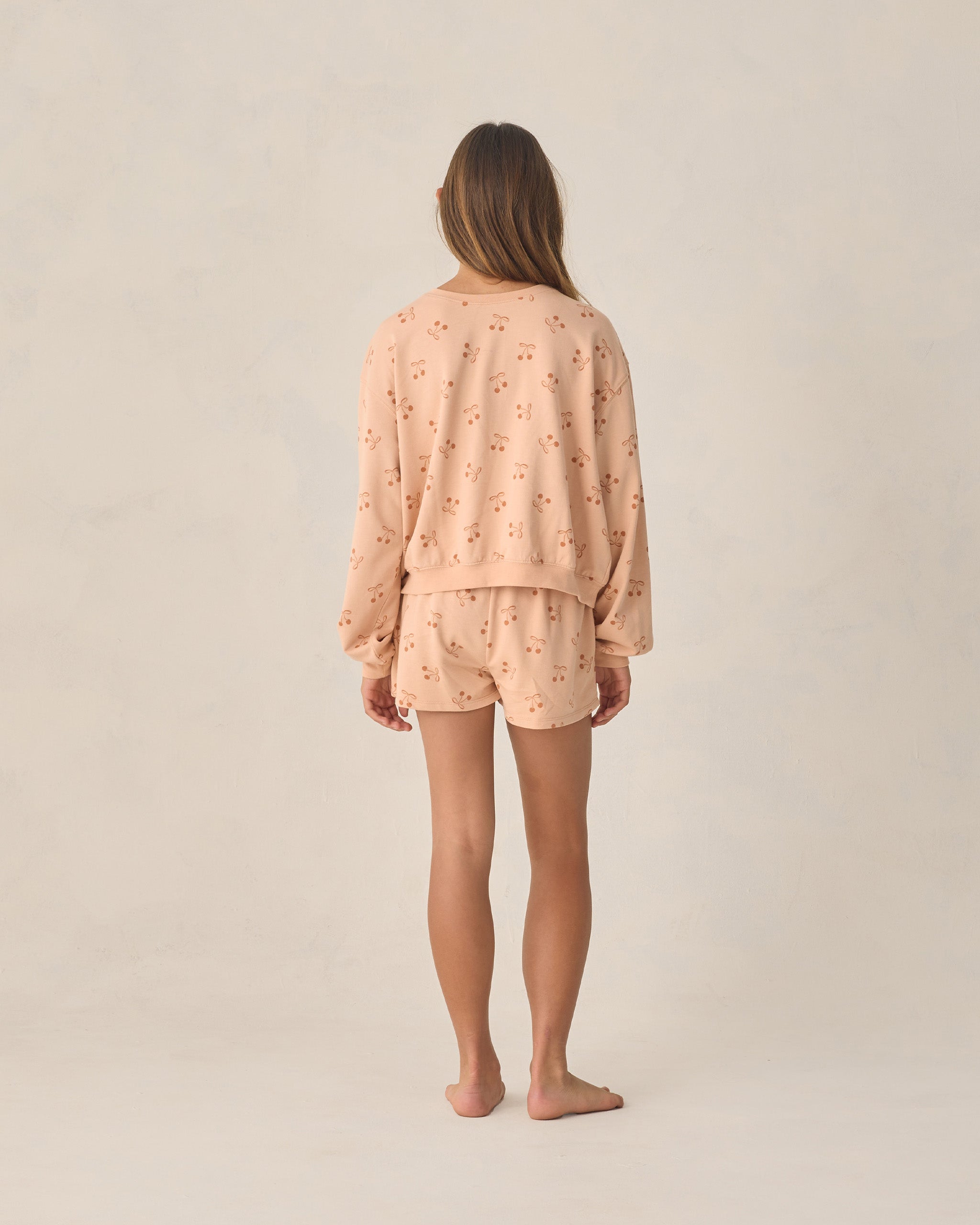 Teen Summer Terry Set Cherry Bows - Rylee + Cru | Kids Clothes | Trendy Baby Clothes | Modern Infant Outfits |