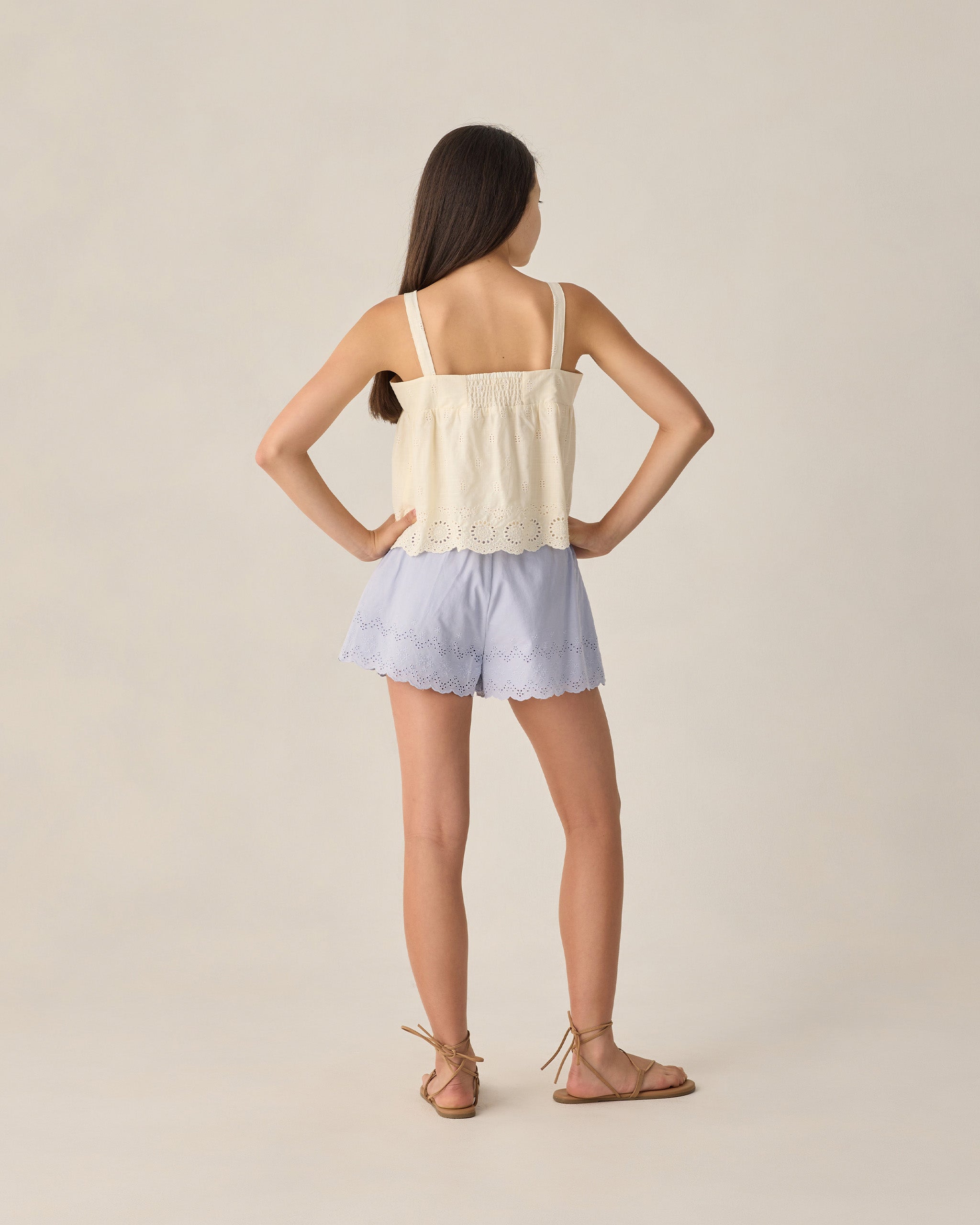 Teen Eyelet Swing Top Ivory - Rylee + Cru | Kids Clothes | Trendy Baby Clothes | Modern Infant Outfits |