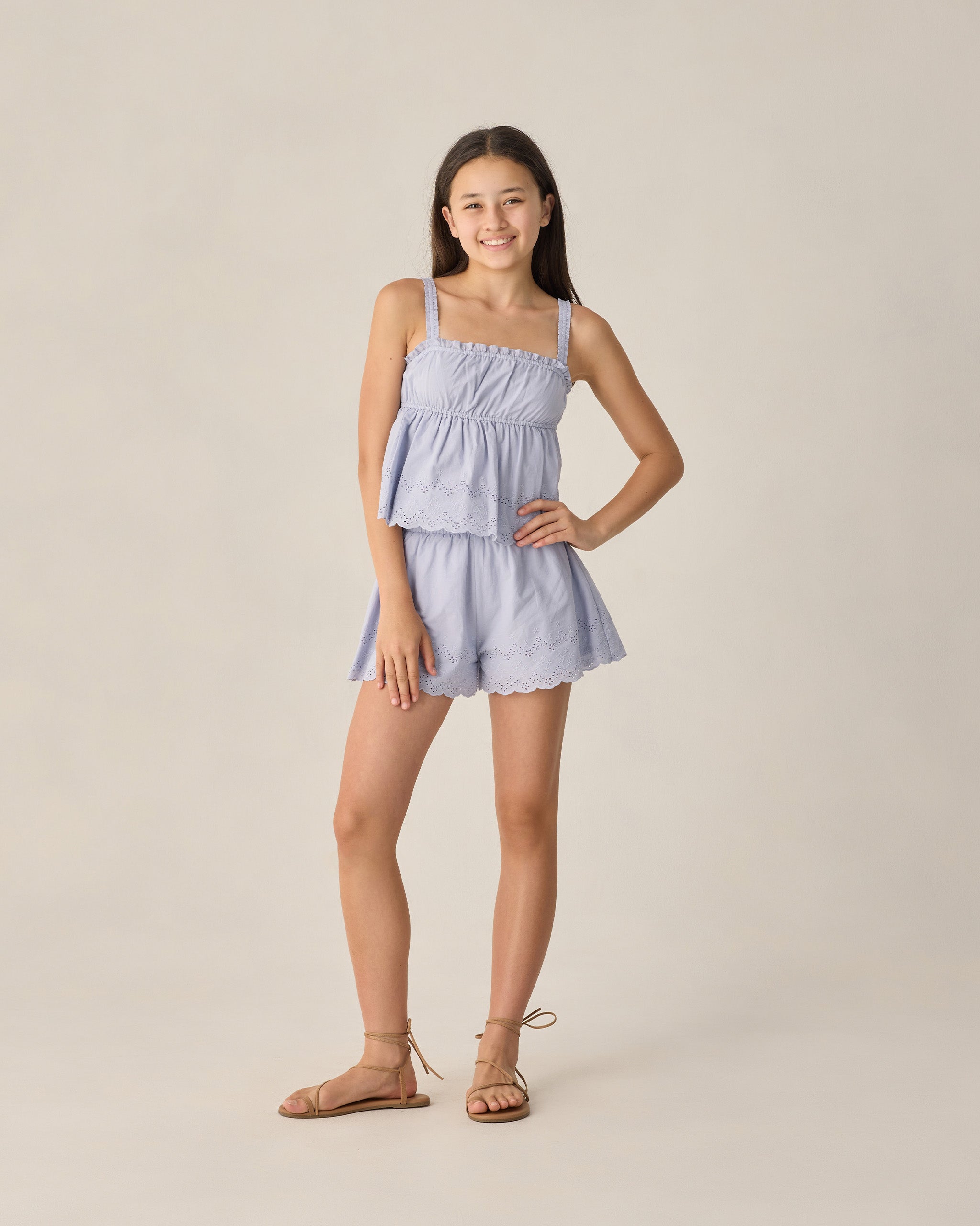 Teen Remi Shorts Periwinkle - Rylee + Cru | Kids Clothes | Trendy Baby Clothes | Modern Infant Outfits |