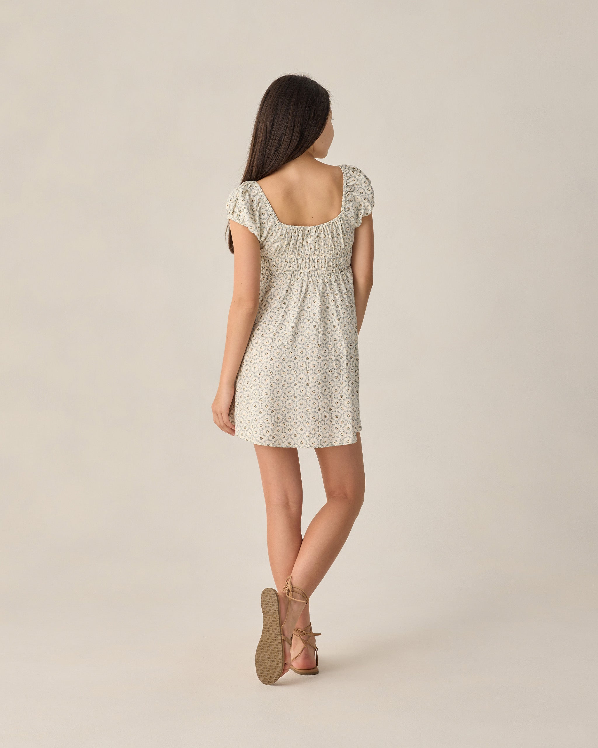 Teen Joya Dress Green Fleur - Rylee + Cru | Kids Clothes | Trendy Baby Clothes | Modern Infant Outfits |