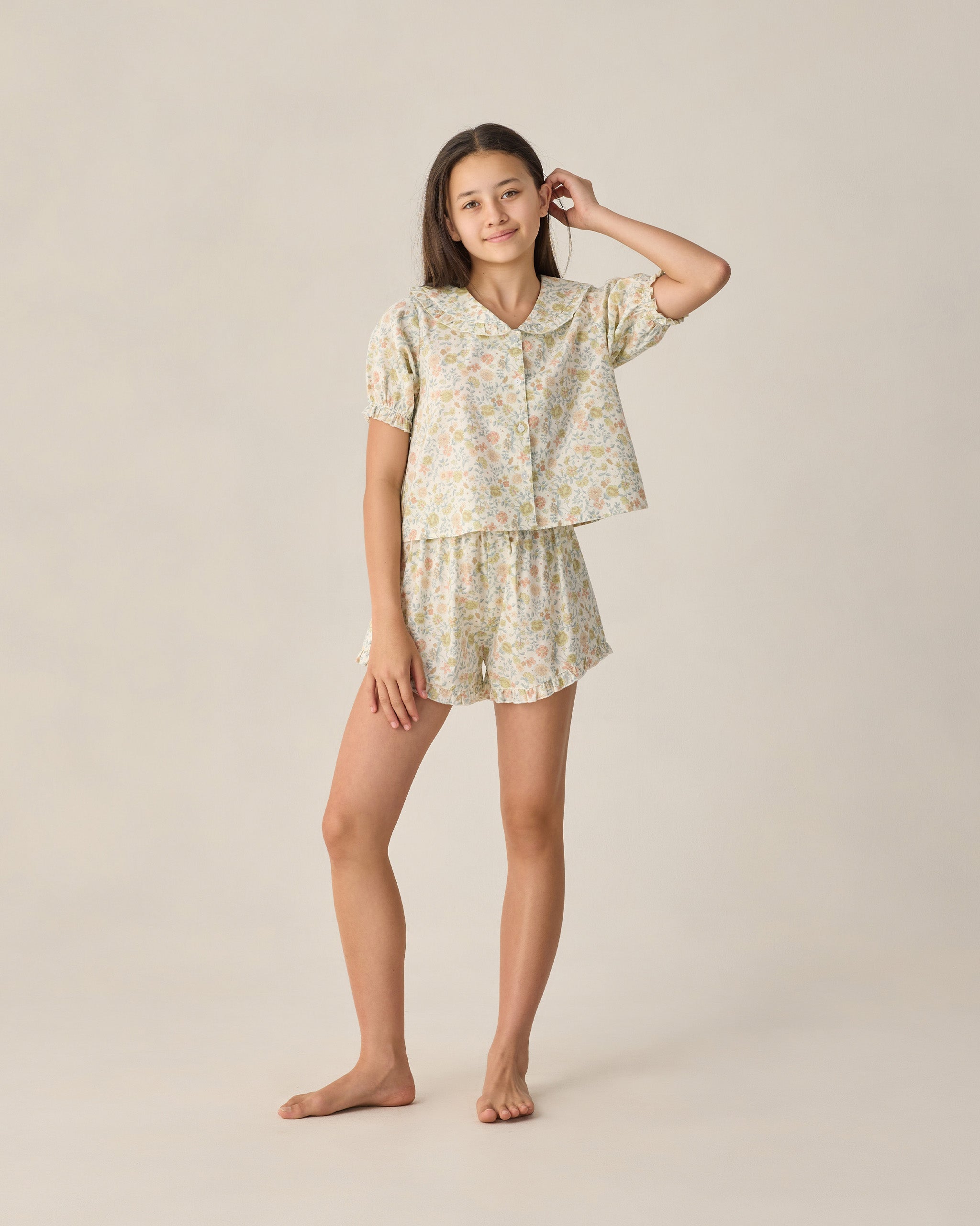 Teen Delilah Pajama Set Citron Bloom - Rylee + Cru | Kids Clothes | Trendy Baby Clothes | Modern Infant Outfits |