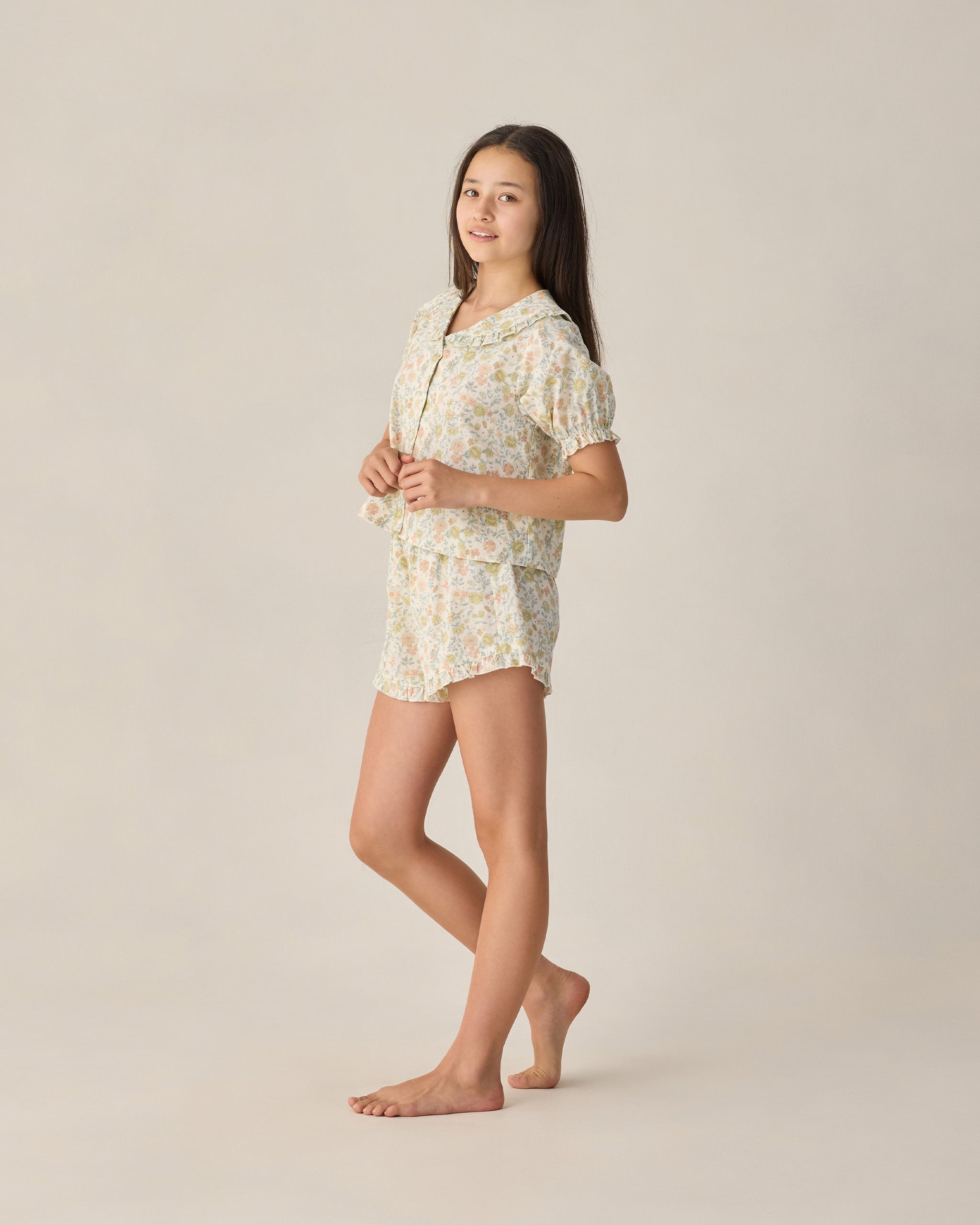 Teen Delilah Pajama Set Citron Bloom - Rylee + Cru | Kids Clothes | Trendy Baby Clothes | Modern Infant Outfits |