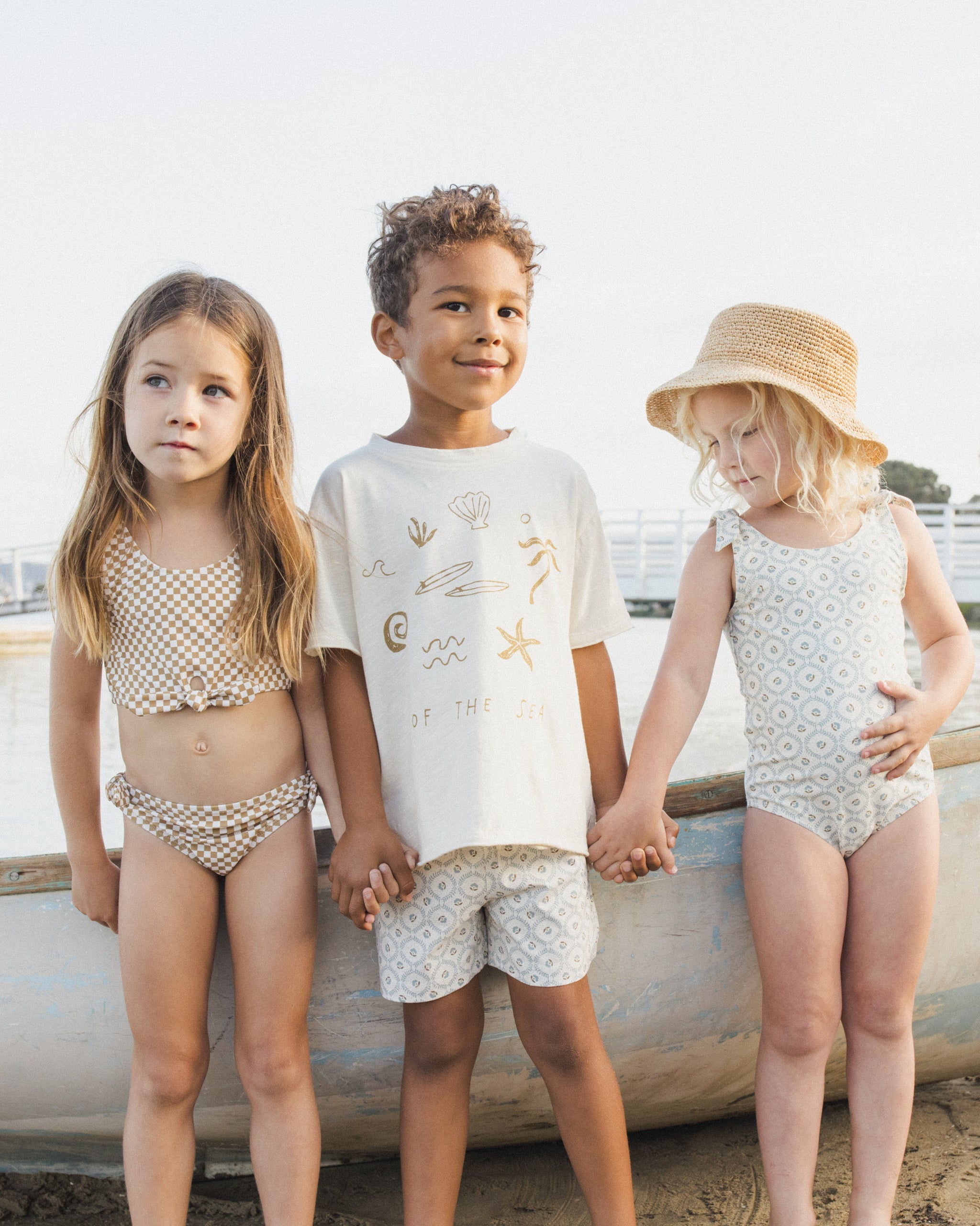 Raw Edge Tee Of The Sea - Rylee + Cru | Kids Clothes | Trendy Baby Clothes | Modern Infant Outfits |