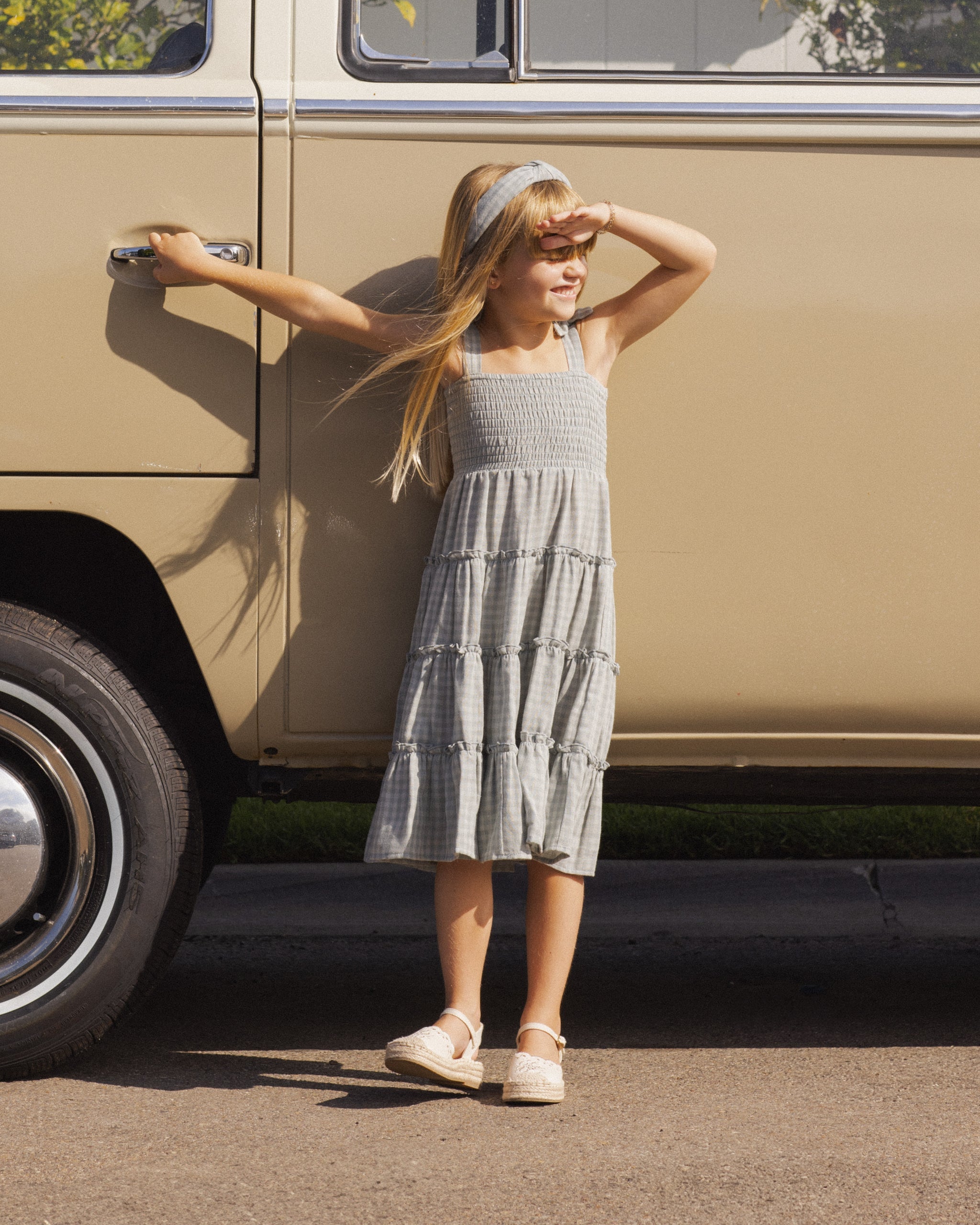 Taylor Dress Green Gingham - Rylee + Cru | Kids Clothes | Trendy Baby Clothes | Modern Infant Outfits |