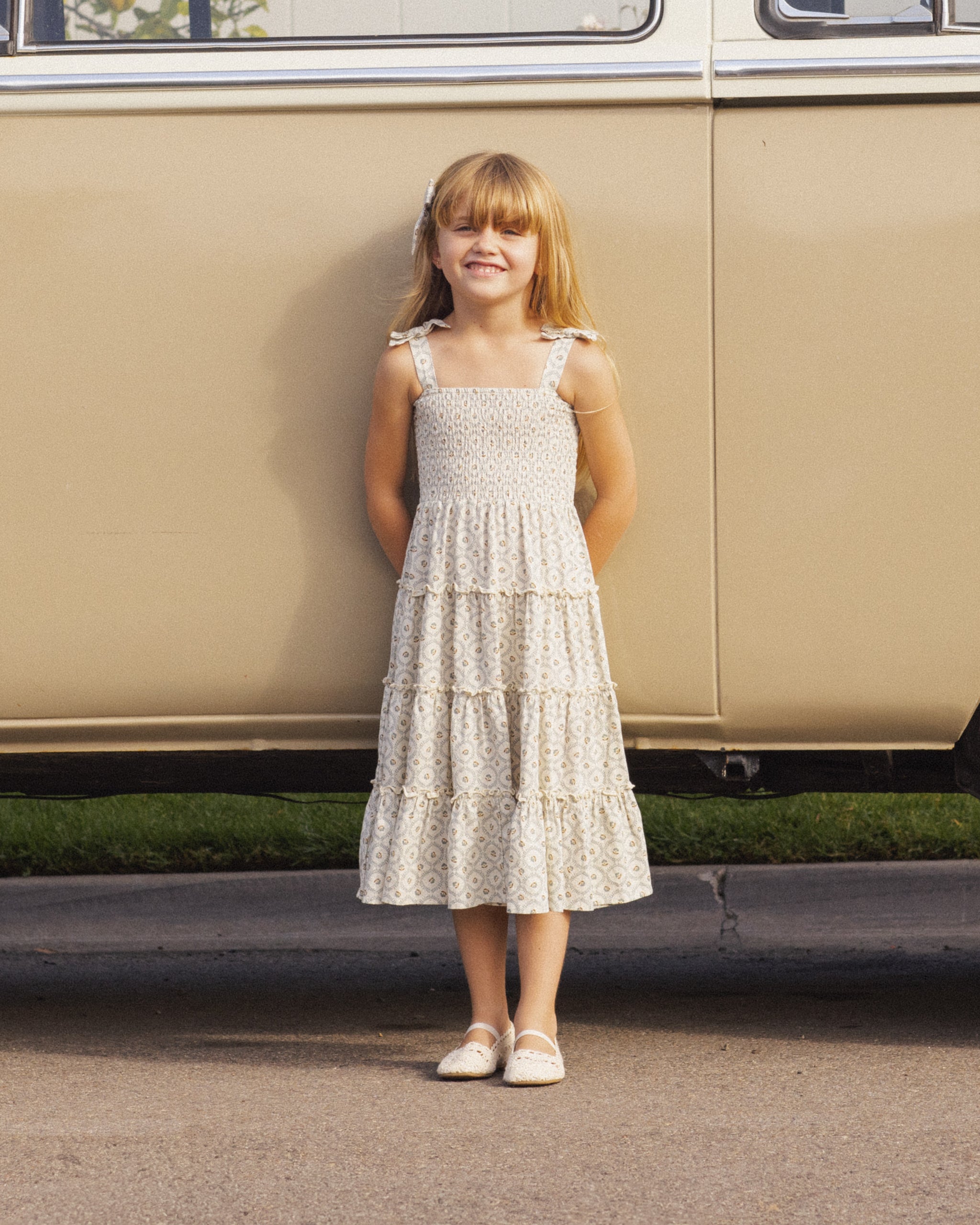 Taylor Dress Green Fleur - Rylee + Cru | Kids Clothes | Trendy Baby Clothes | Modern Infant Outfits |