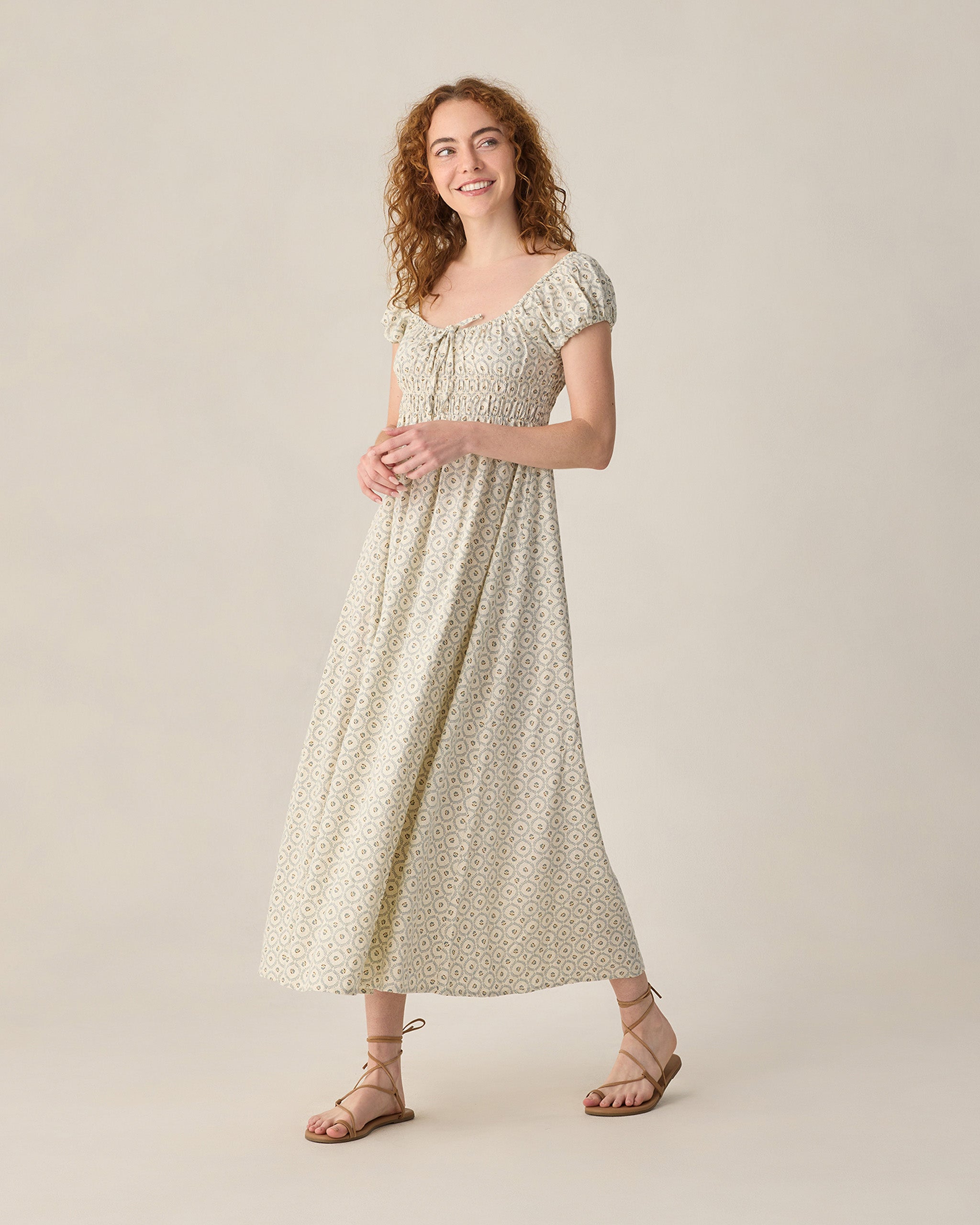 Women's Joya Dress Green Fleur - Rylee + Cru | Kids Clothes | Trendy Baby Clothes | Modern Infant Outfits |