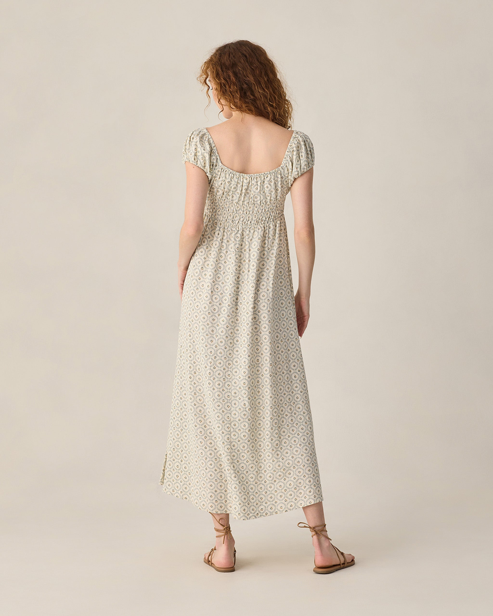 Women's Joya Dress Green Fleur - Rylee + Cru | Kids Clothes | Trendy Baby Clothes | Modern Infant Outfits |