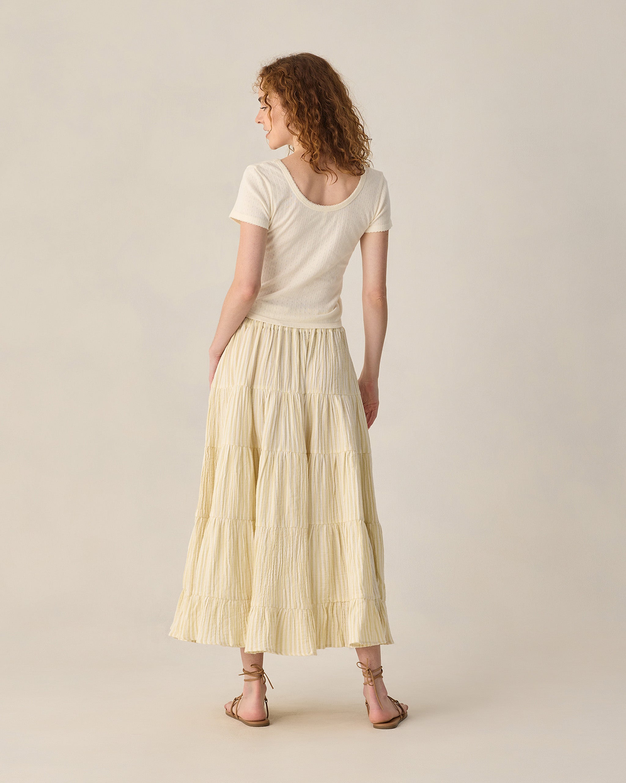 Women's Pointelle Tee Ivory - Rylee + Cru | Kids Clothes | Trendy Baby Clothes | Modern Infant Outfits |