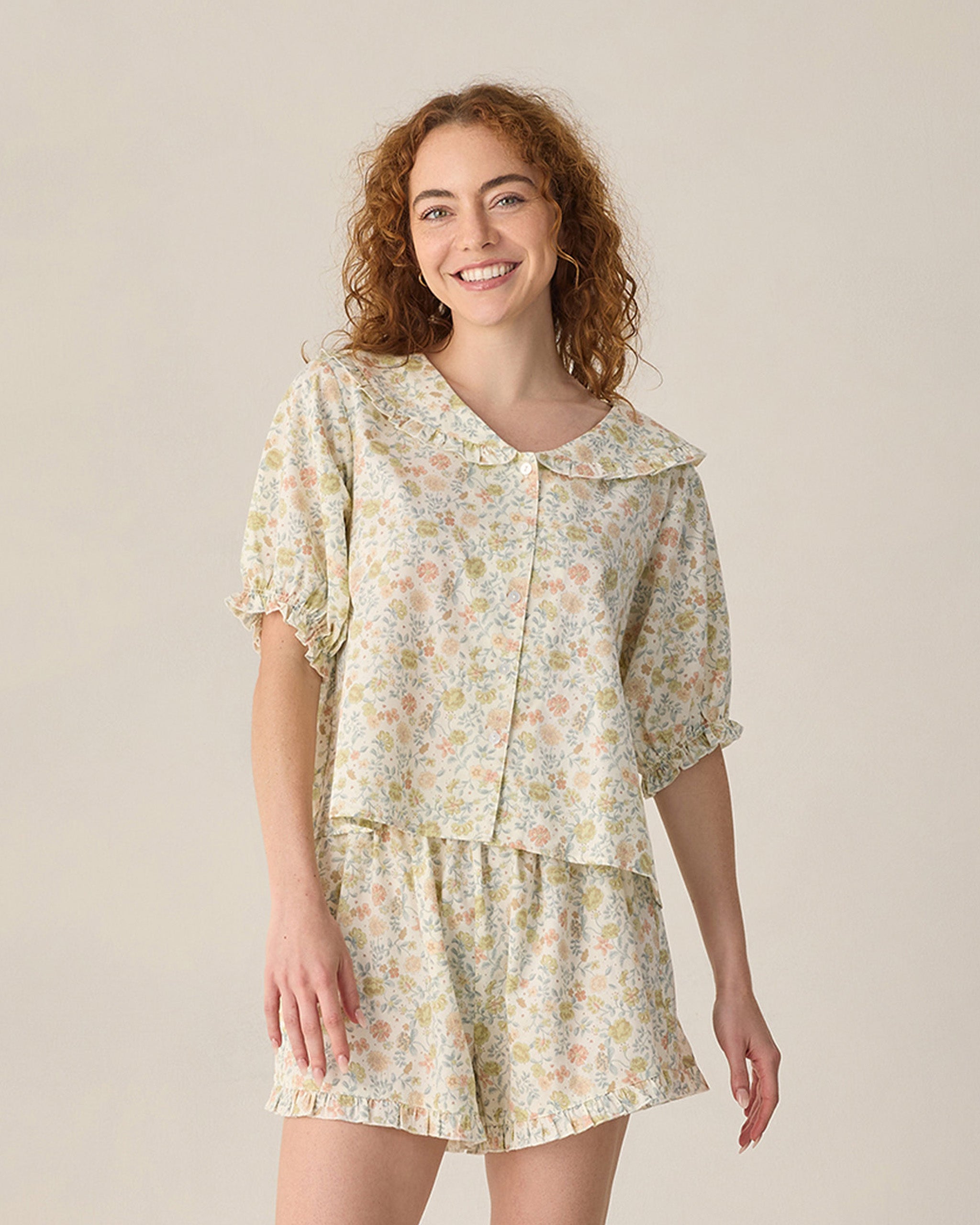 Women's Delilah Pajama Set Citron Bloom - Rylee + Cru | Kids Clothes | Trendy Baby Clothes | Modern Infant Outfits |