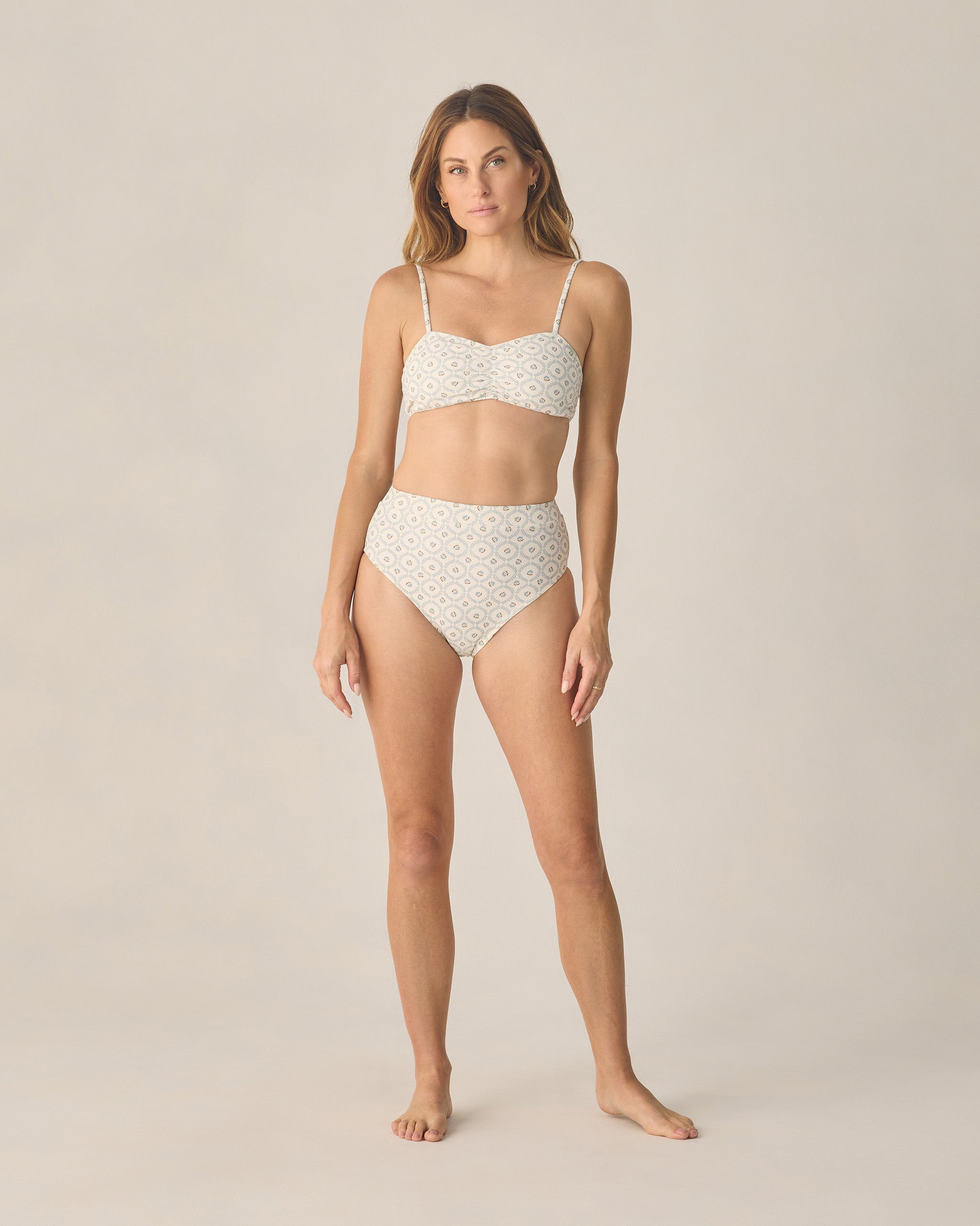 Women's Cardiff Bikini Top Green Fleur - Rylee + Cru | Kids Clothes | Trendy Baby Clothes | Modern Infant Outfits |