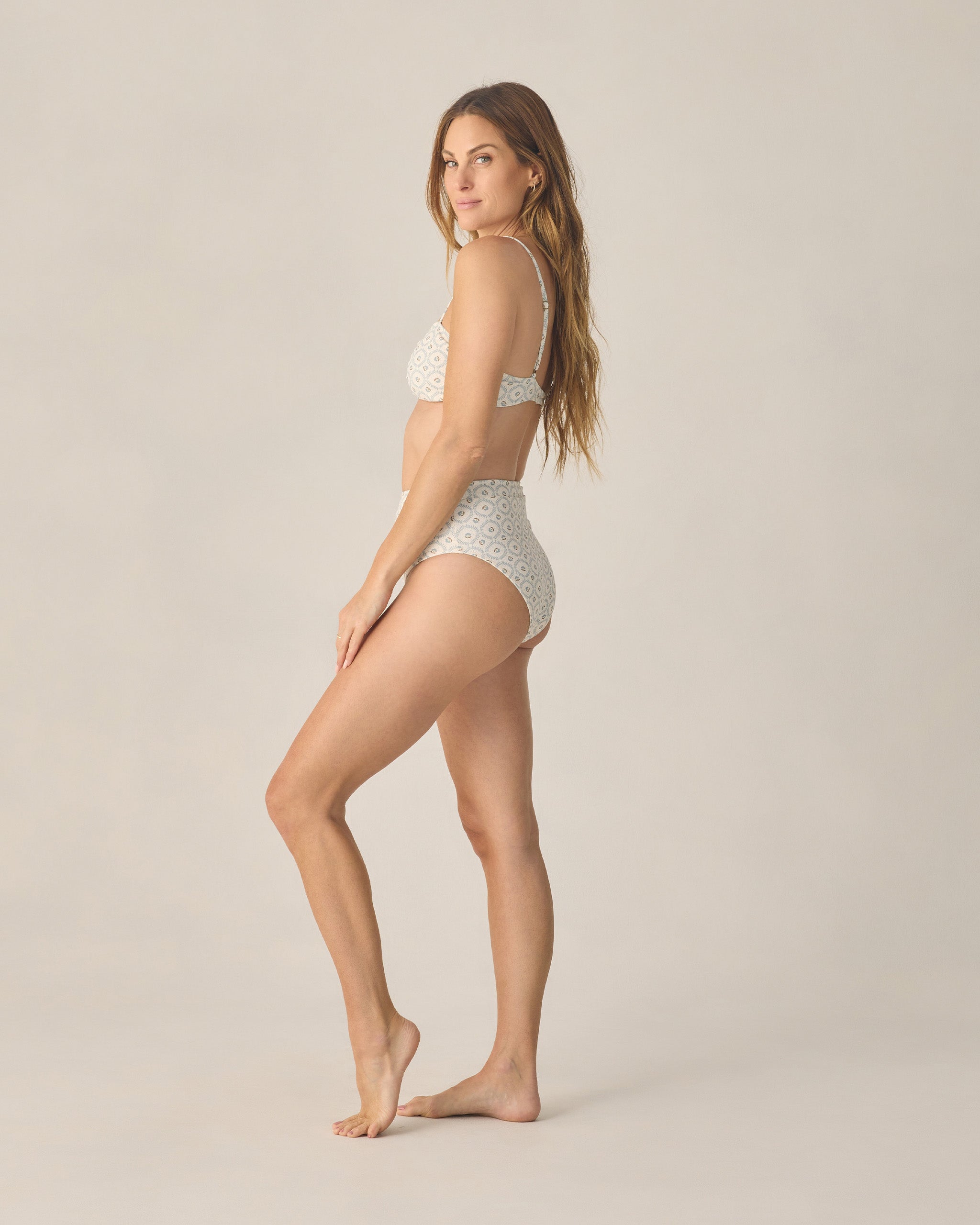 Women's Cardiff Bikini Top Green Fleur - Rylee + Cru | Kids Clothes | Trendy Baby Clothes | Modern Infant Outfits |