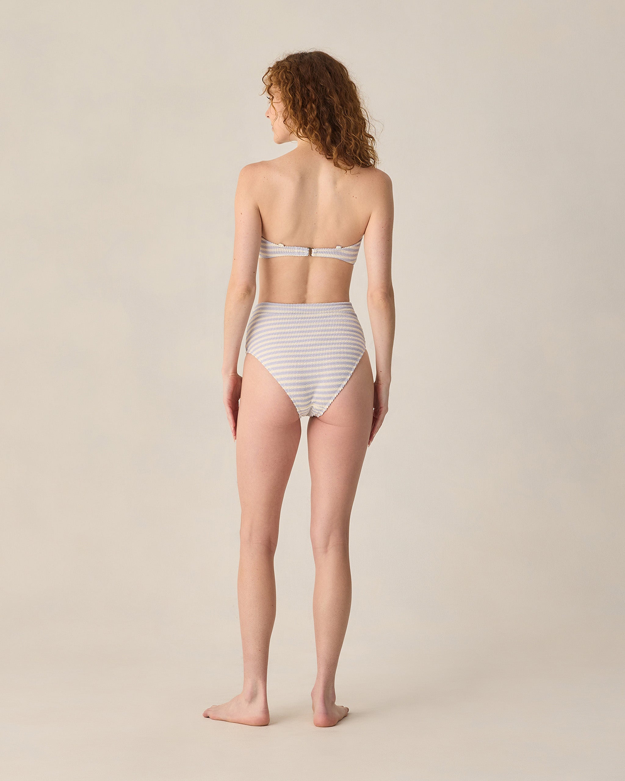 Women's Knotted Bandeau Bikini Top Periwinkle Stripe - Rylee + Cru | Kids Clothes | Trendy Baby Clothes | Modern Infant Outfits |