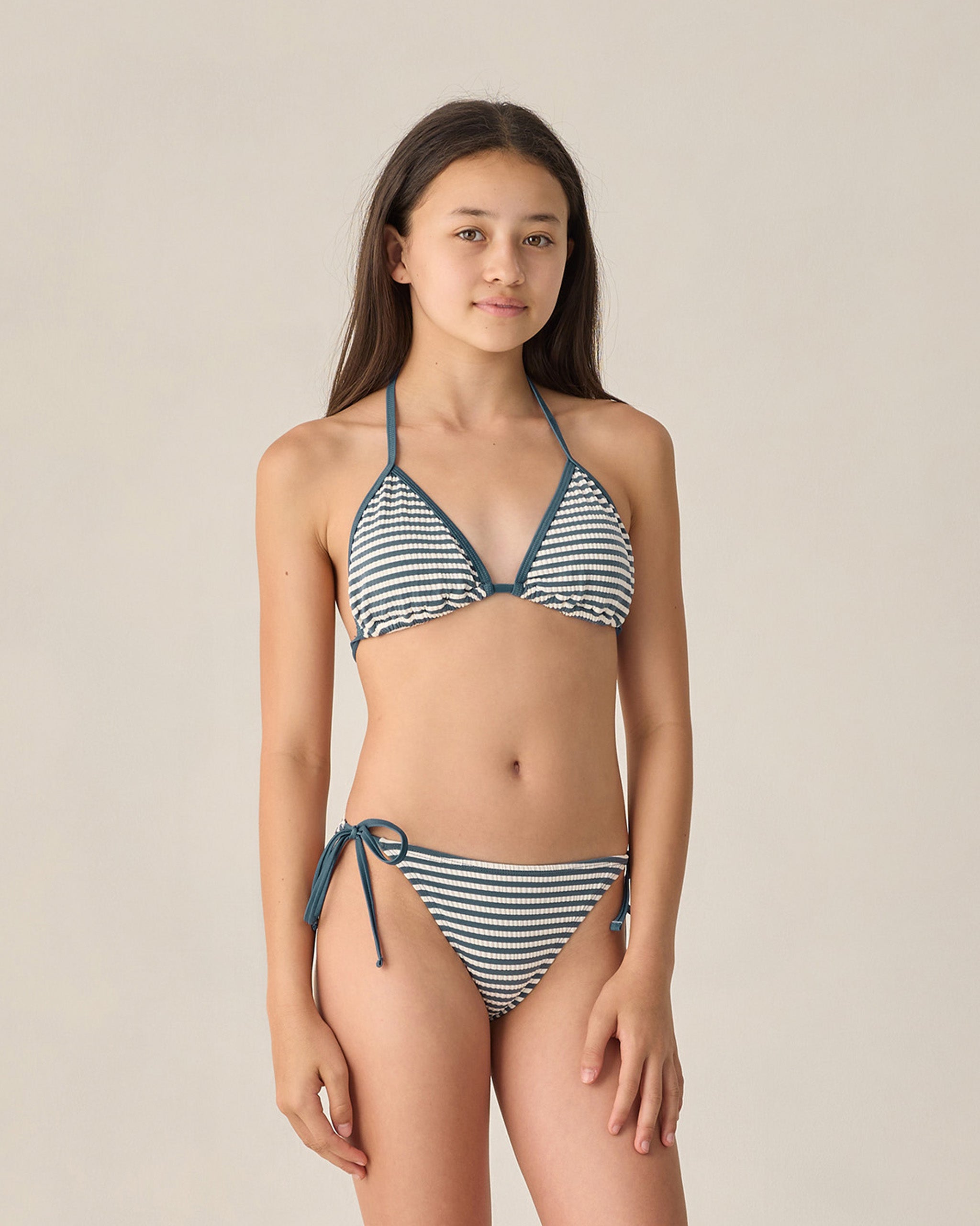 Teen Triangle Bikini Set Navy Stripe - Rylee + Cru | Kids Clothes | Trendy Baby Clothes | Modern Infant Outfits |