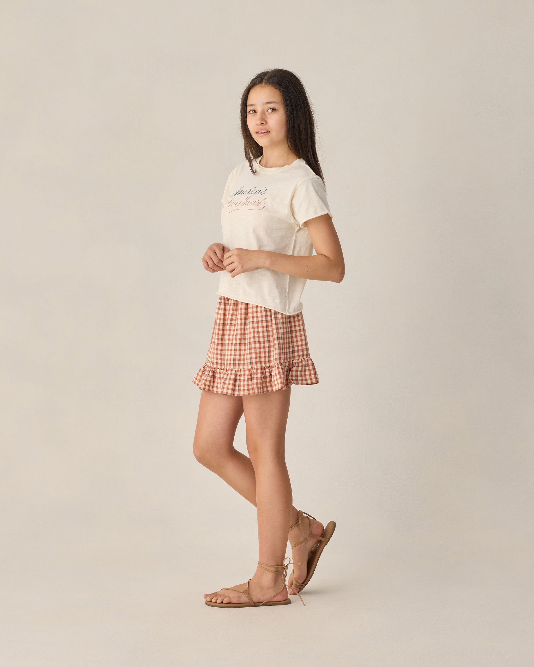 Teen Jess Mini Skirt Poppy Gingham - Rylee + Cru | Kids Clothes | Trendy Baby Clothes | Modern Infant Outfits |