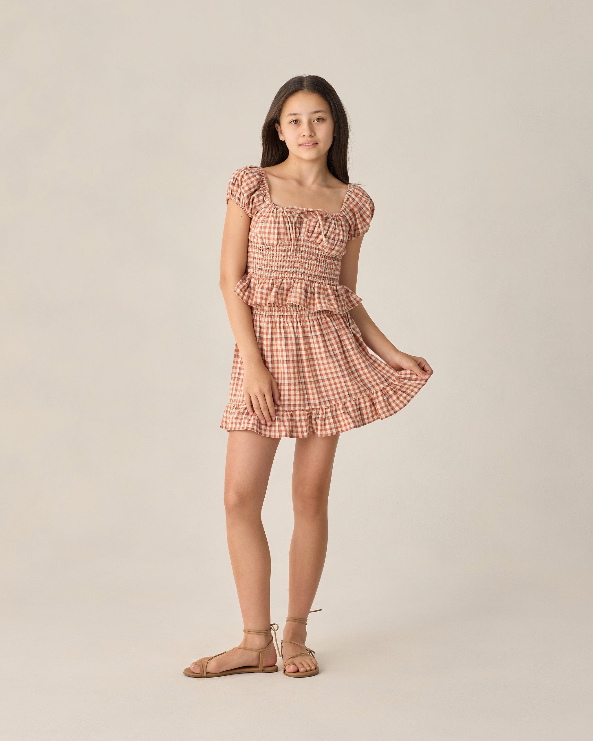 Teen Jess Mini Skirt Poppy Gingham - Rylee + Cru | Kids Clothes | Trendy Baby Clothes | Modern Infant Outfits |