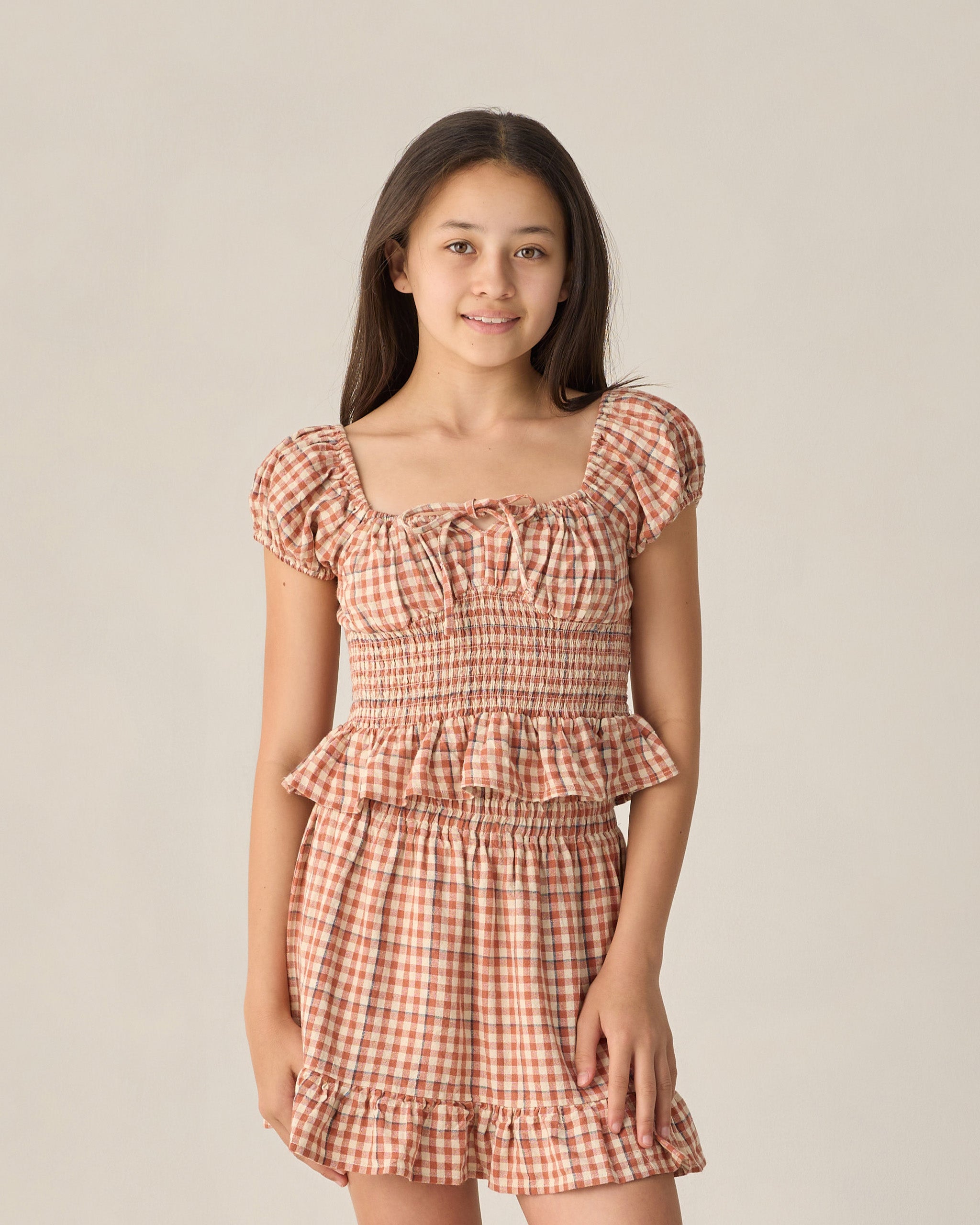 Teen Alex Top Poppy Gingham - Rylee + Cru | Kids Clothes | Trendy Baby Clothes | Modern Infant Outfits |